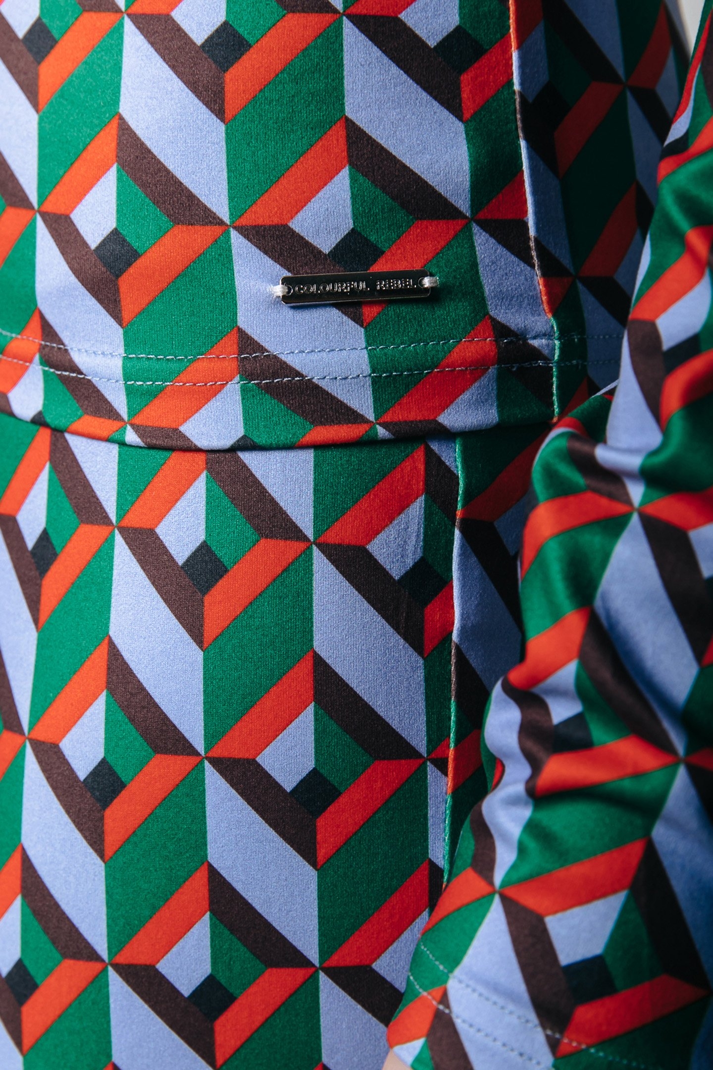 NEYO GRAPHIC PEACHED TURTLENECK TOP MULTICOLOR 4