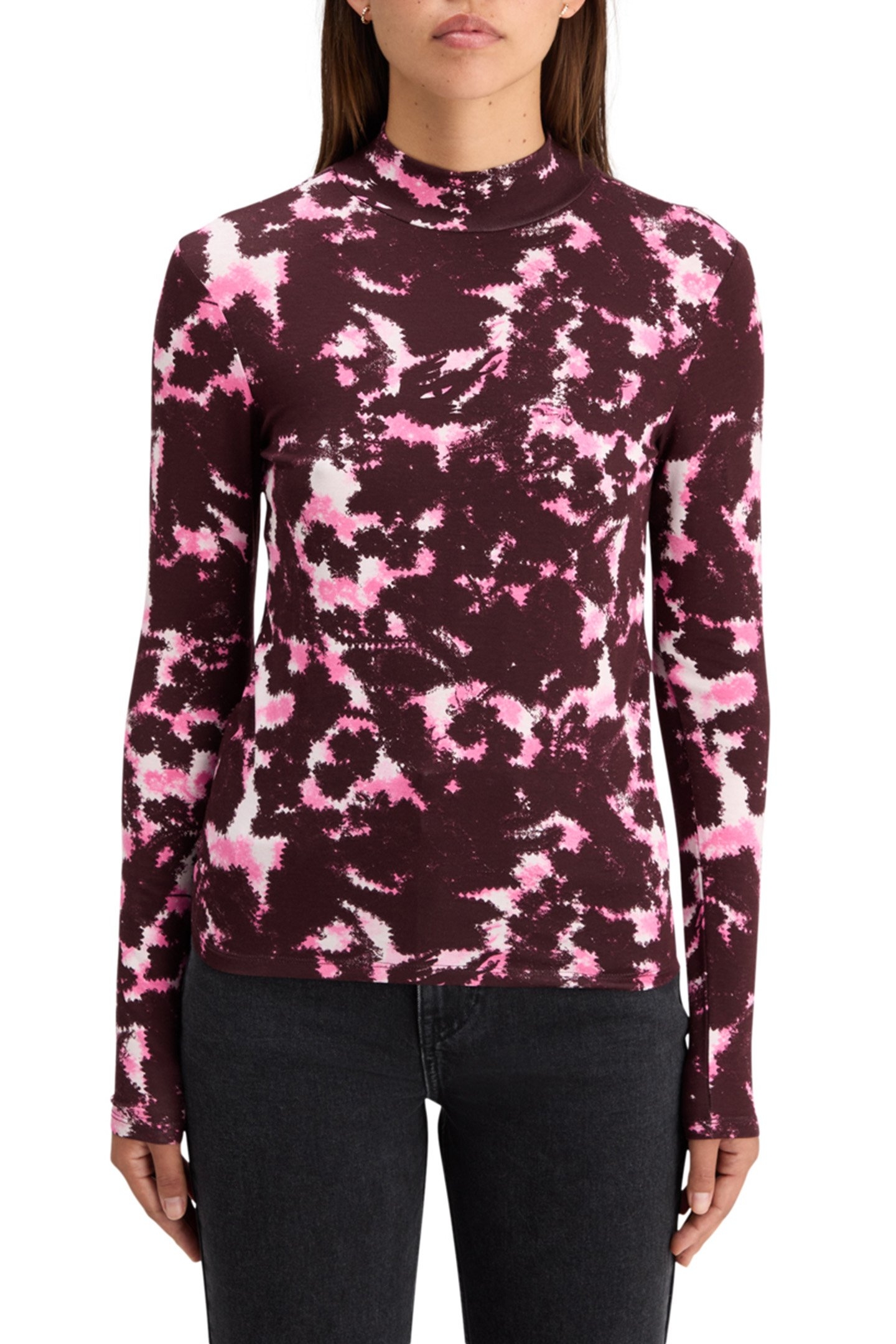 AOP PRINTED LONG SLEEVE T-SHIRT WINTER FLORAL 1