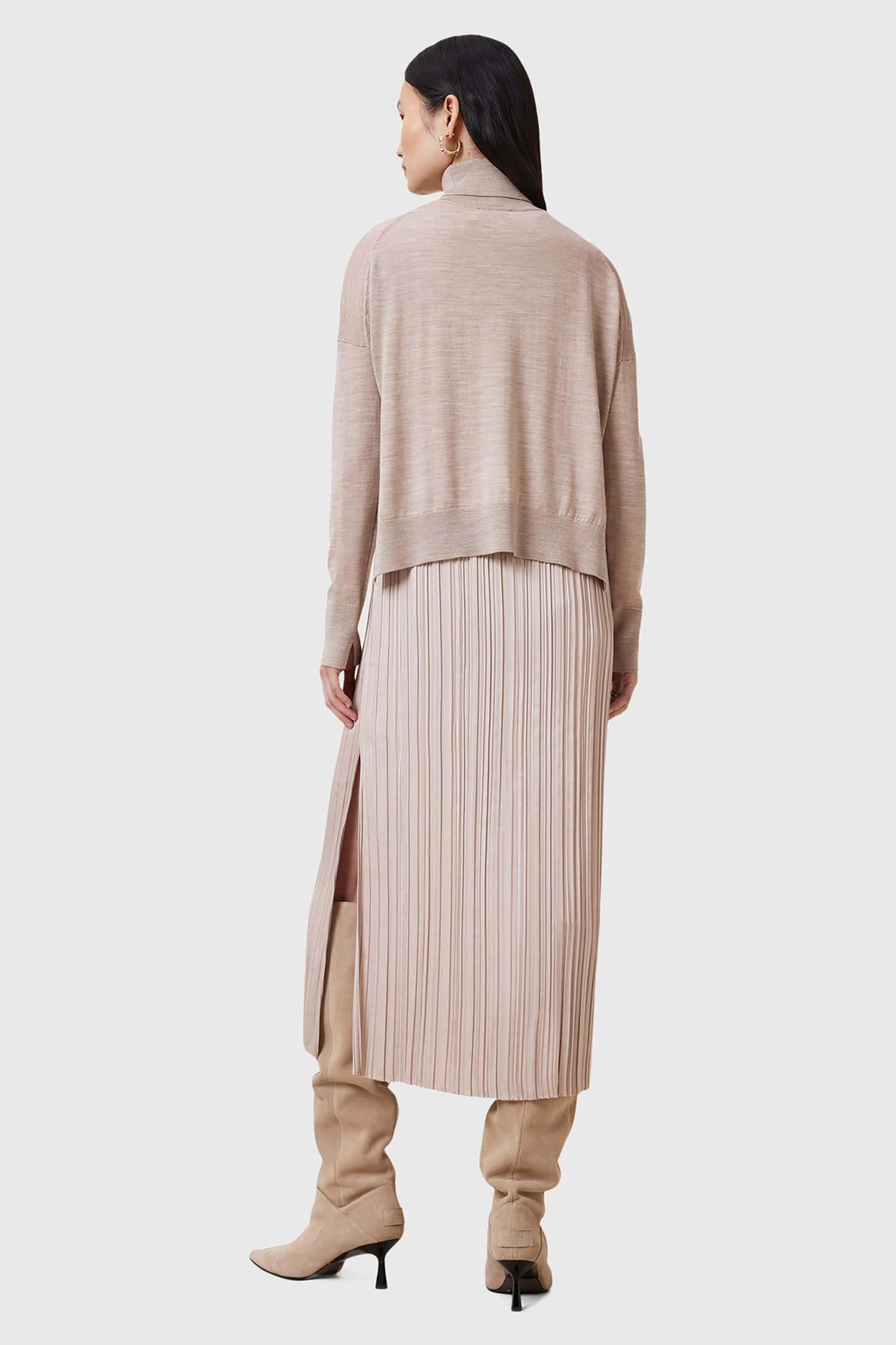 VITTORIA DRESS FAWN BROWN 2