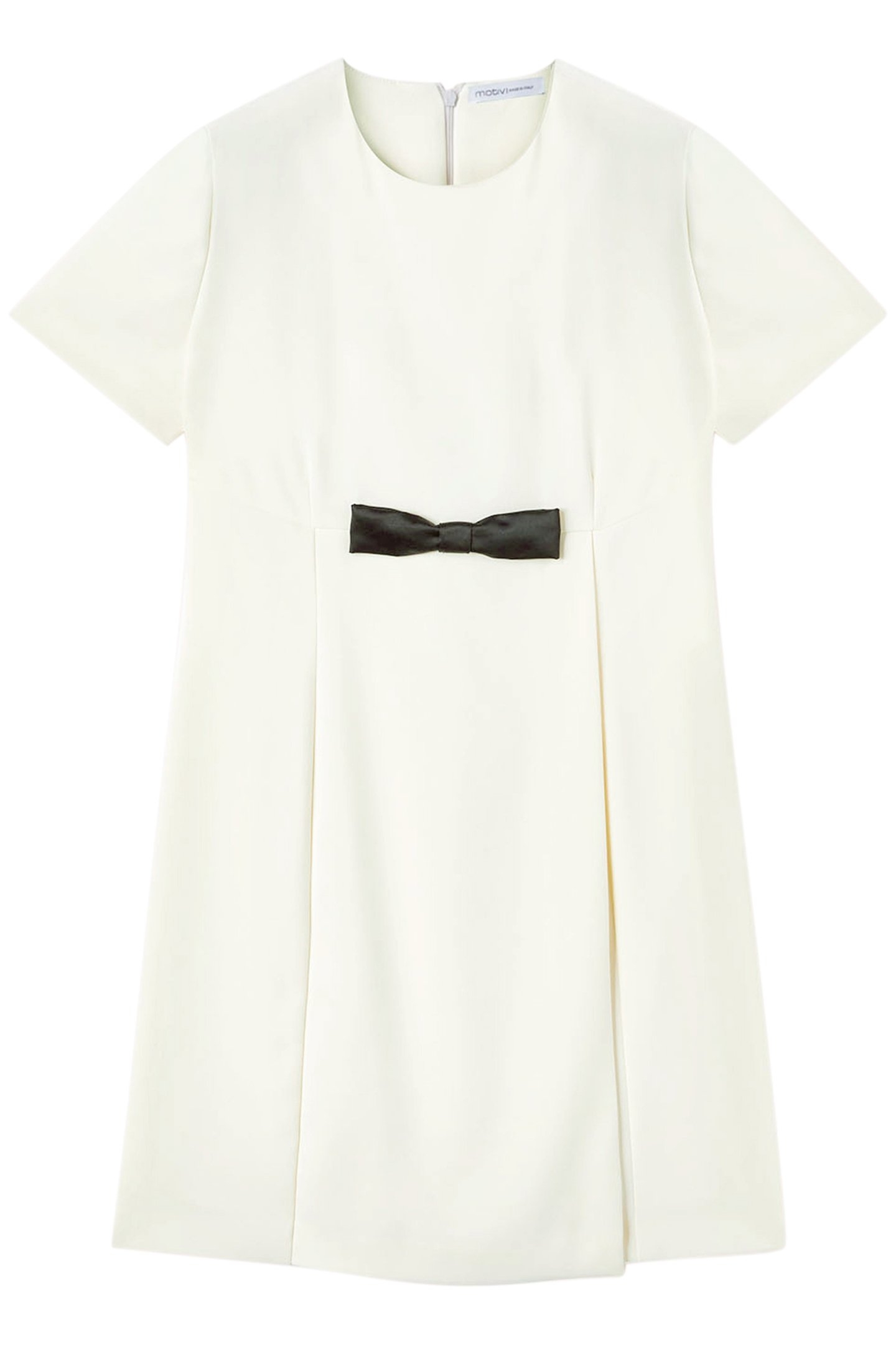 SHEATH DRESS WITH BOW WHITE 4