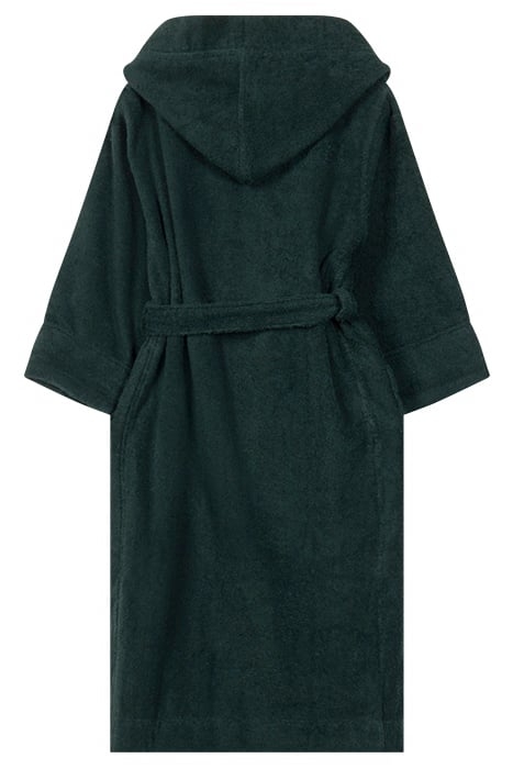 UNISEX HOODED BATHROBE FOREST GREEN 2
