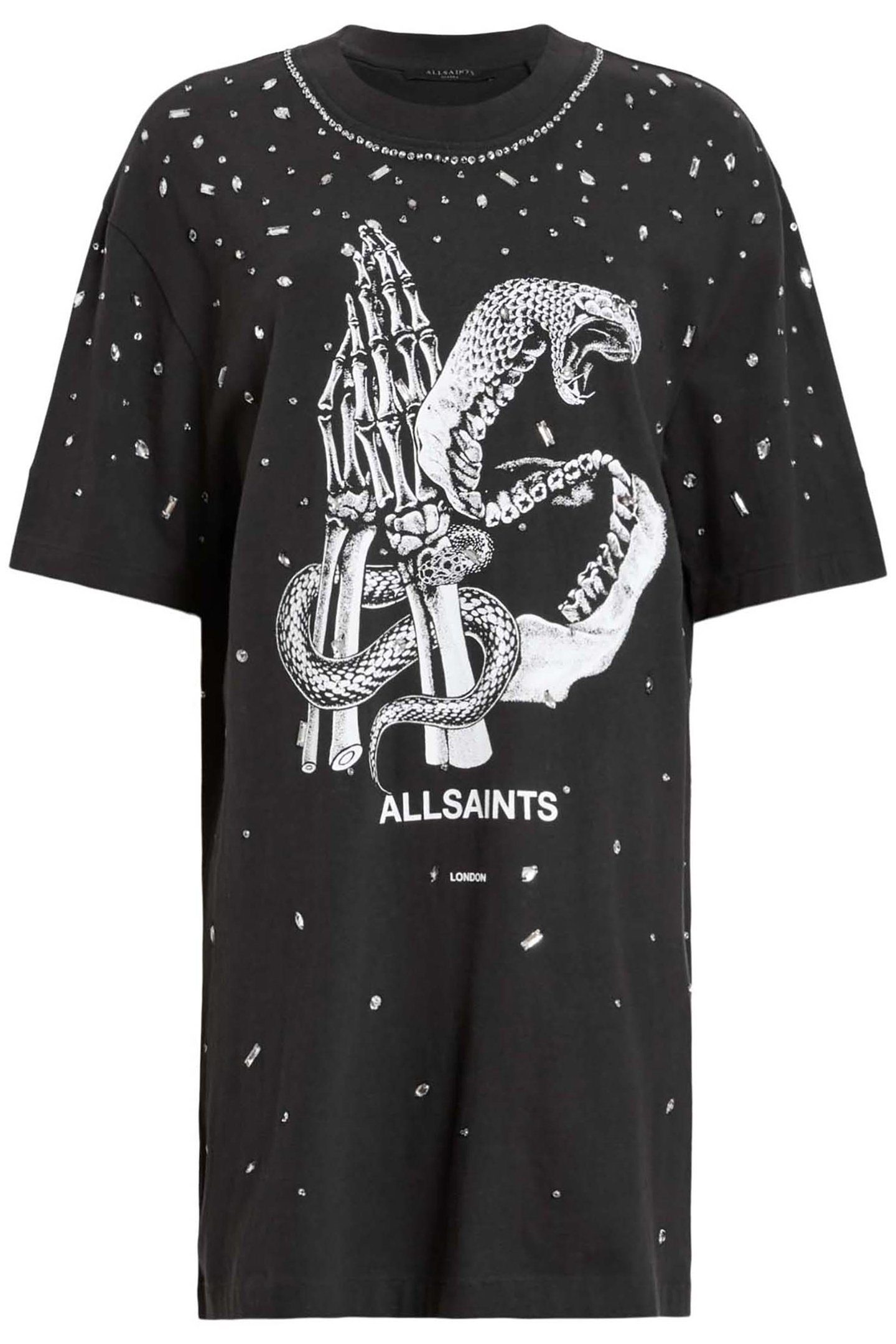 ASP EMB SLOUCH DRESS WASHED BLACK 4