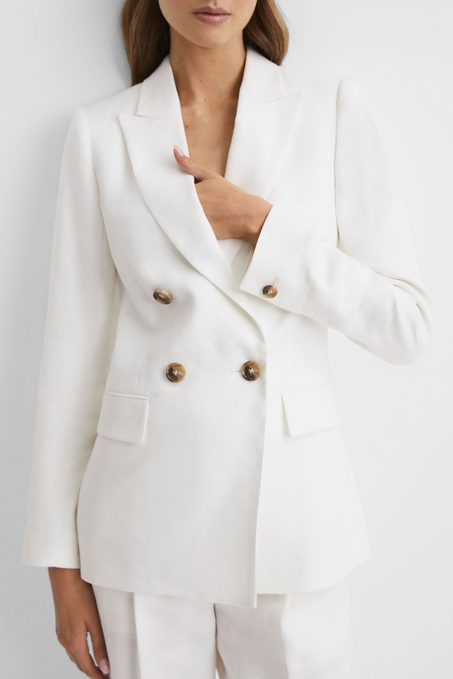 HOLLIE-DB LINEN BLAZER WHITE 7