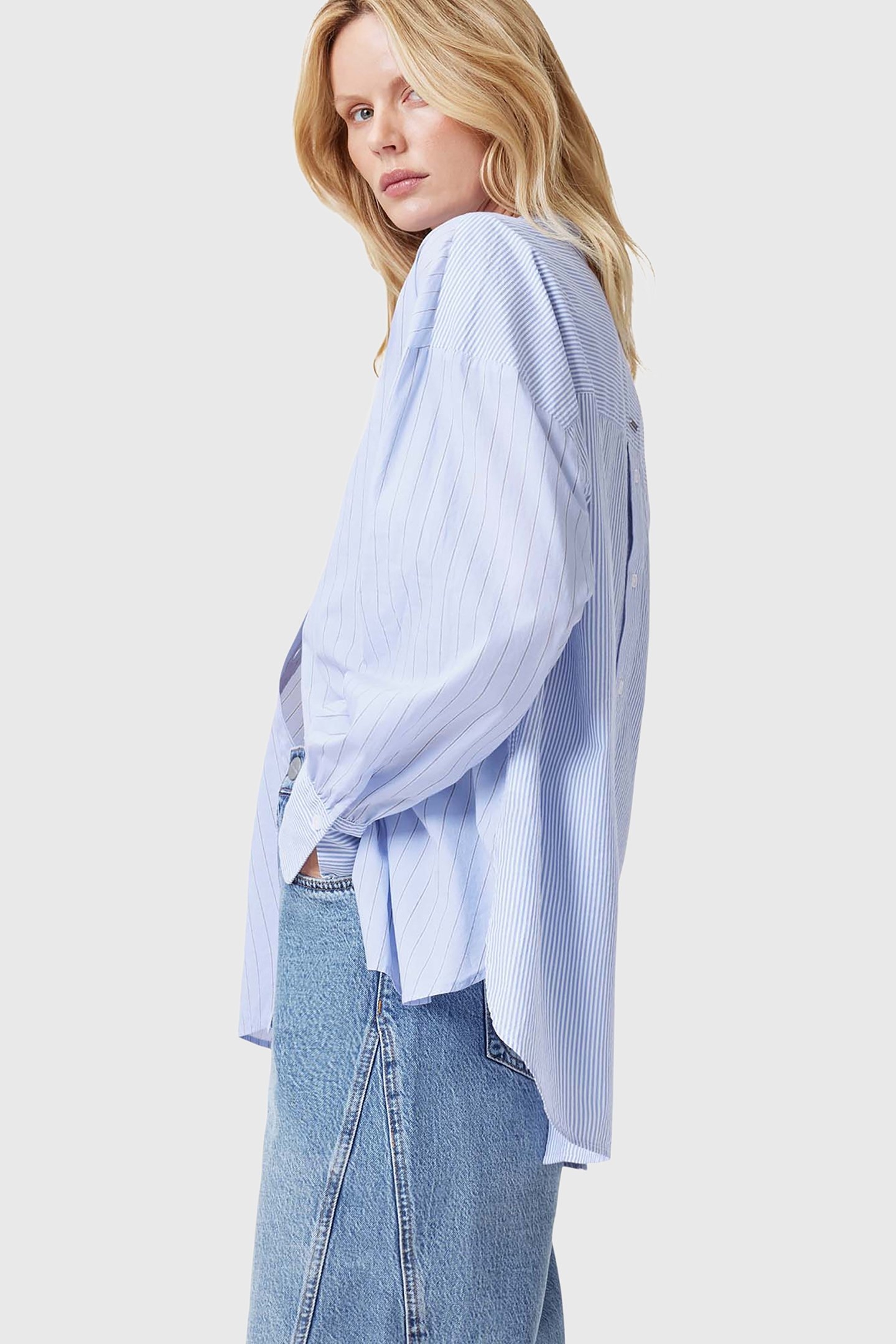 ANA STRIPE SHIRT PASTEL BLUE 7