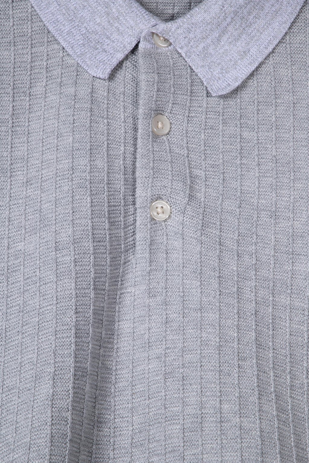 MARLED RIB SWEATER SS POLO GREY/WHITE 4