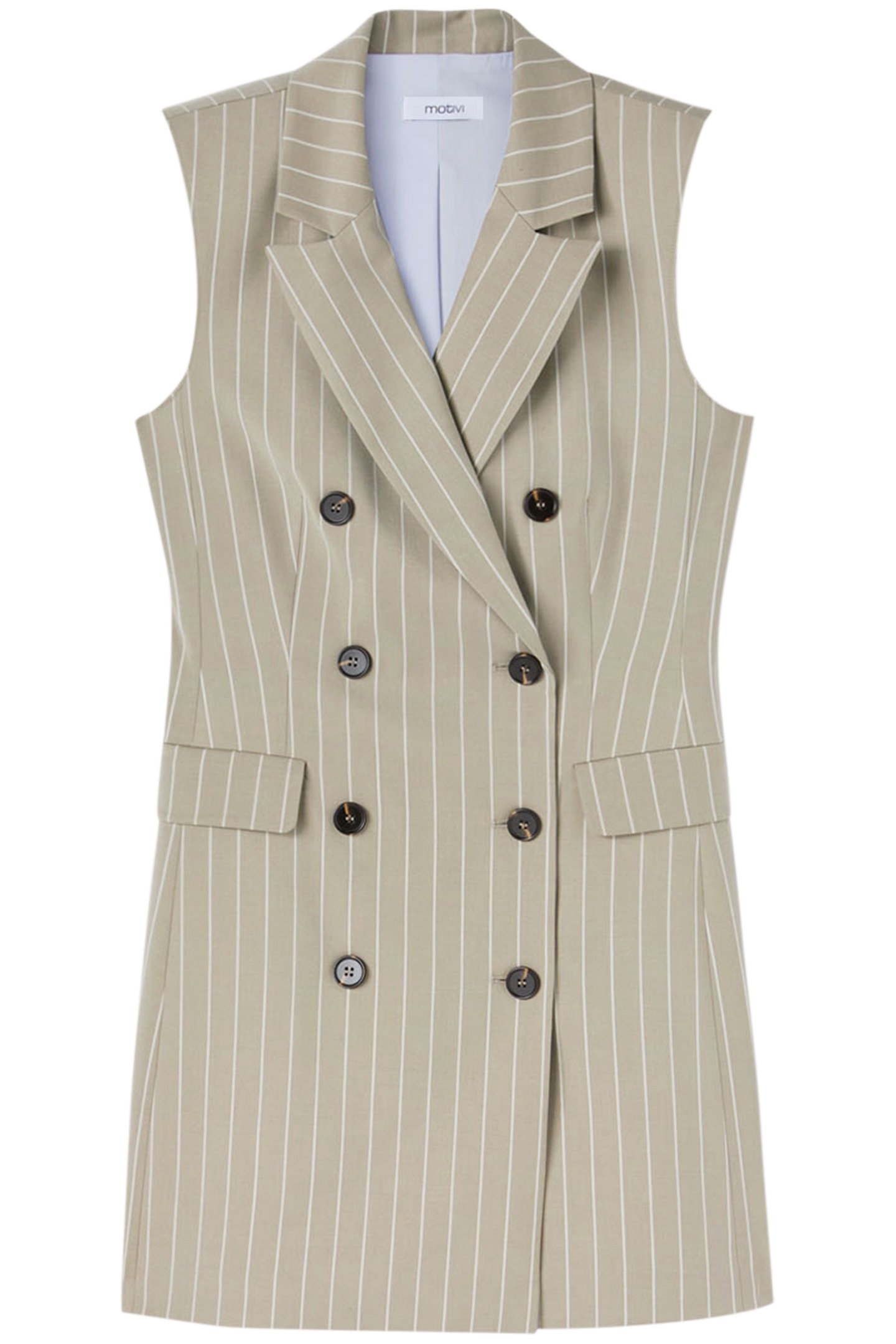 SLEEVELESS COAT DRESS GREEN 4