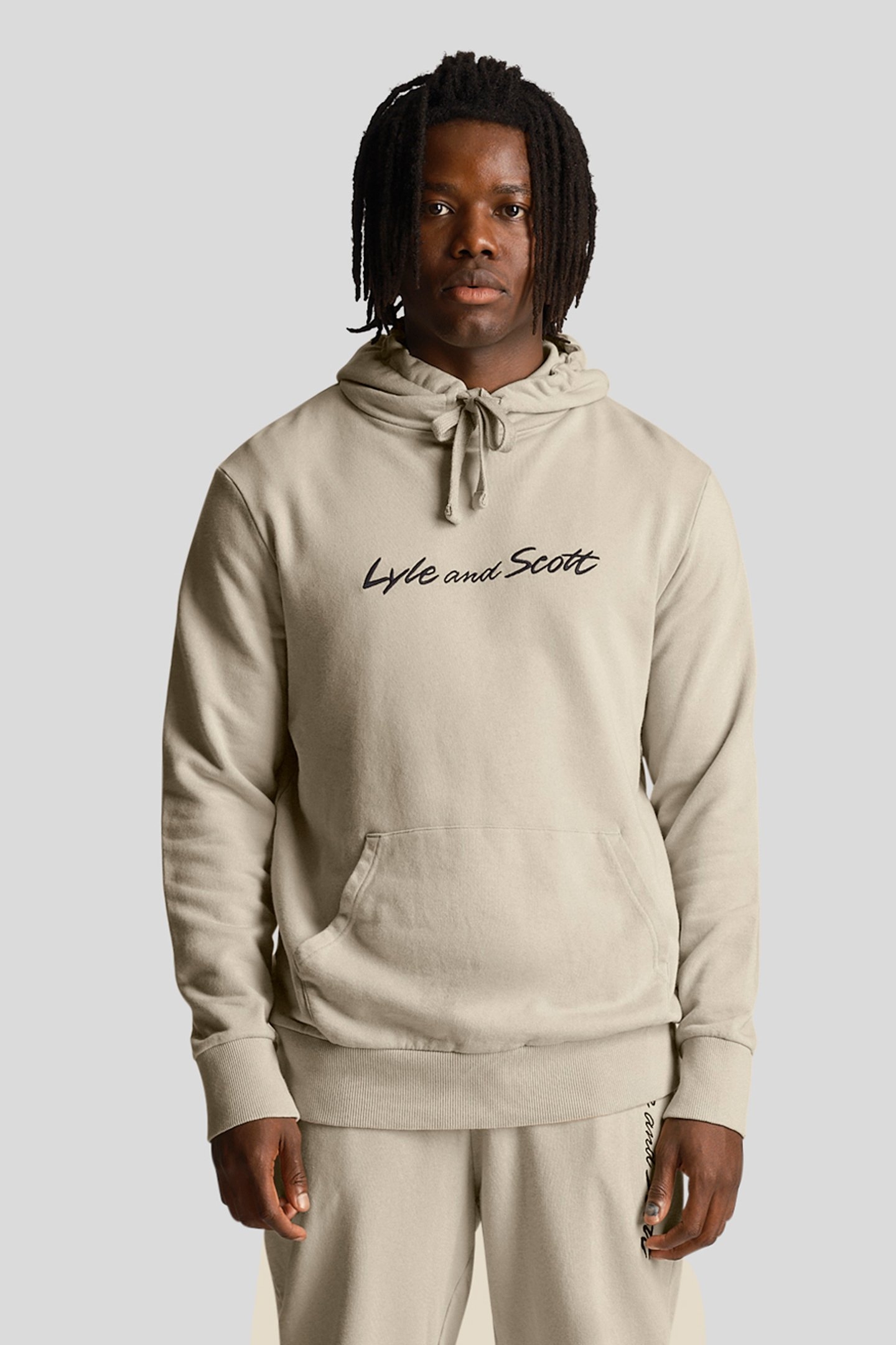 SCRIPT HOODED SWEATSHIRT VIADUCT/DARK NAVY 1