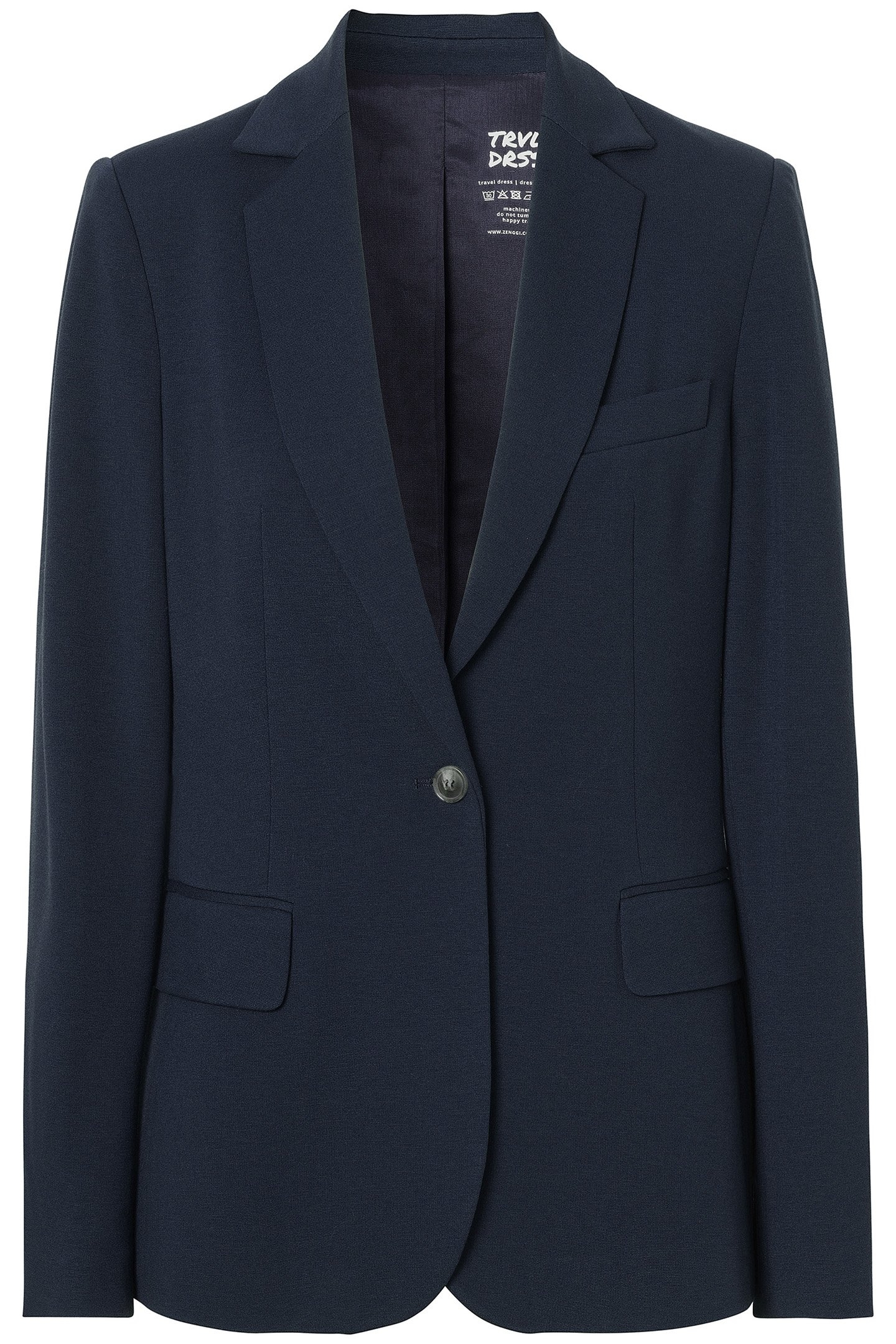 VISCOSE STRETCH BLAZER INK BLUE 3