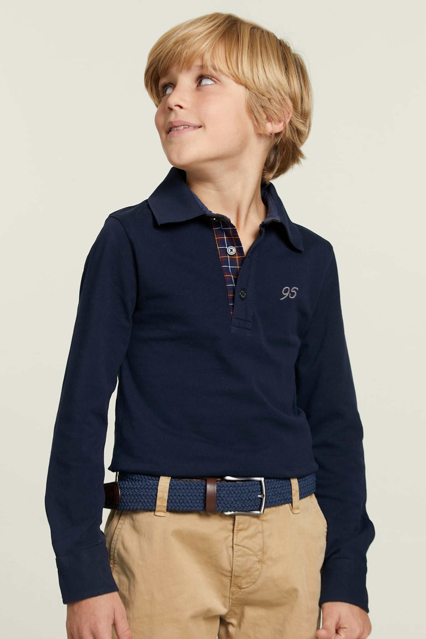 CUSTOM FIT COTTON POLO NAVY 1