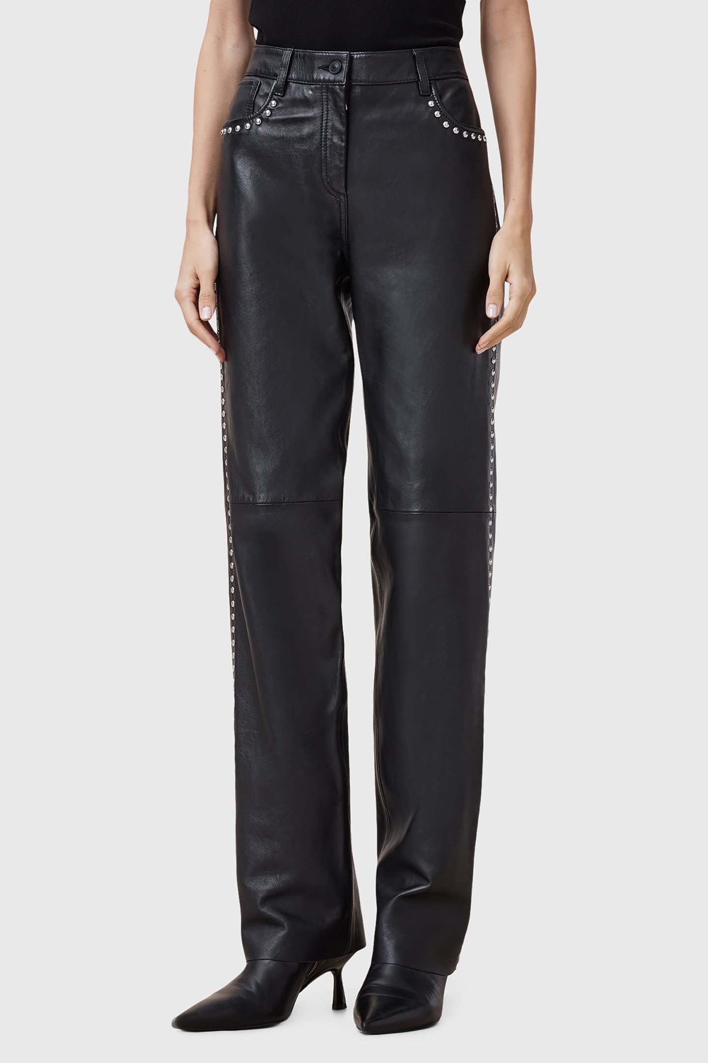 SAIGE STUD TROUSER BLACK 1
