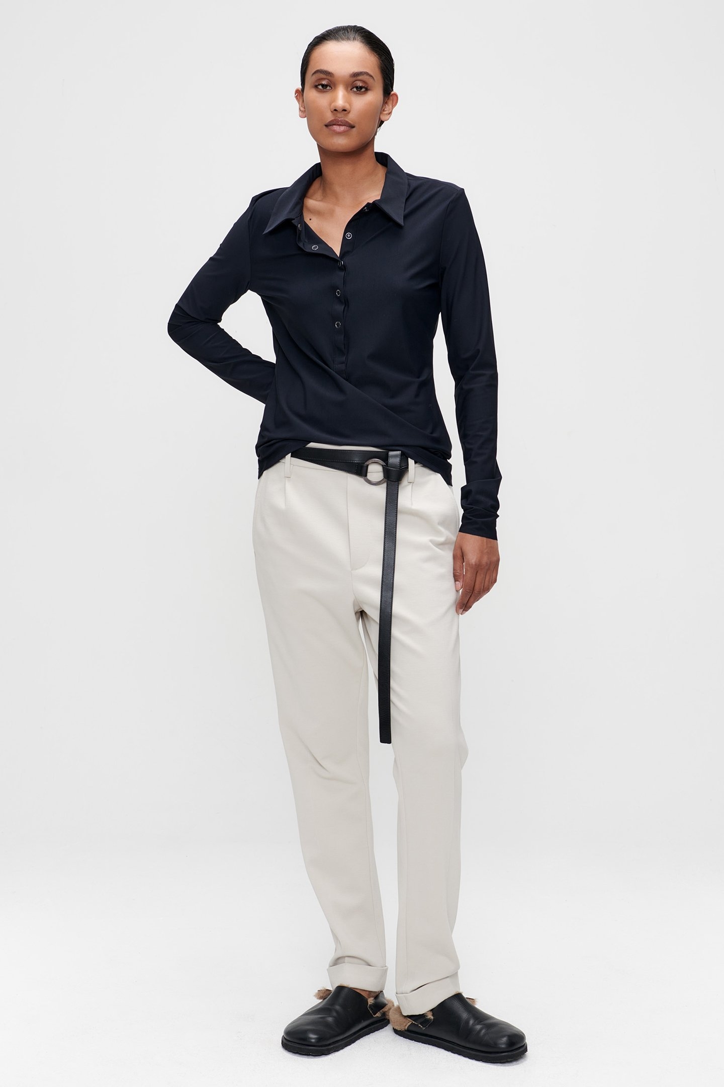 TRENTON POLO TOP BLACK 1