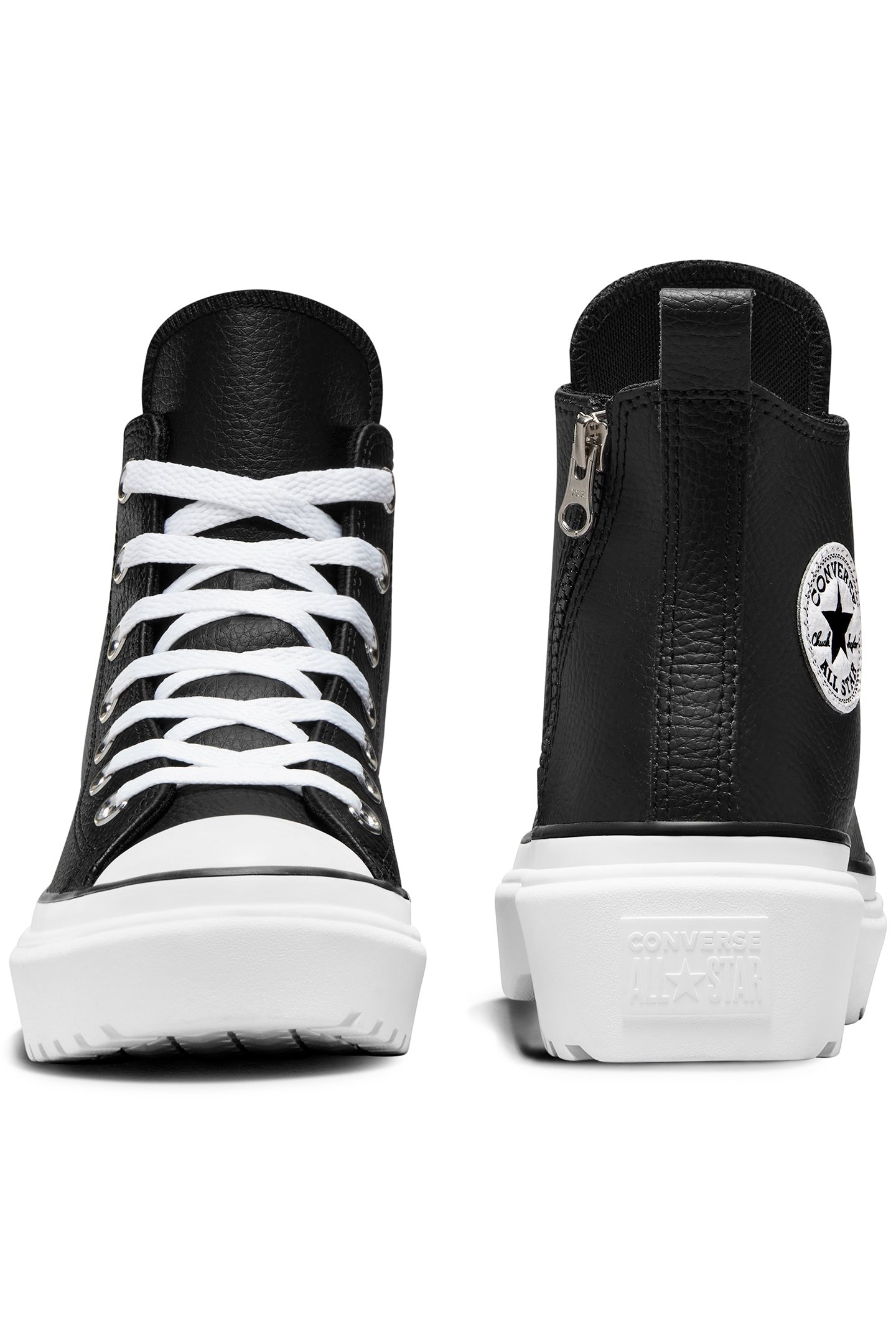 CHUCK TAYLOR ALL STAR LUGGED LIFT PLATFORM LEATHER BLACK/WHI 4
