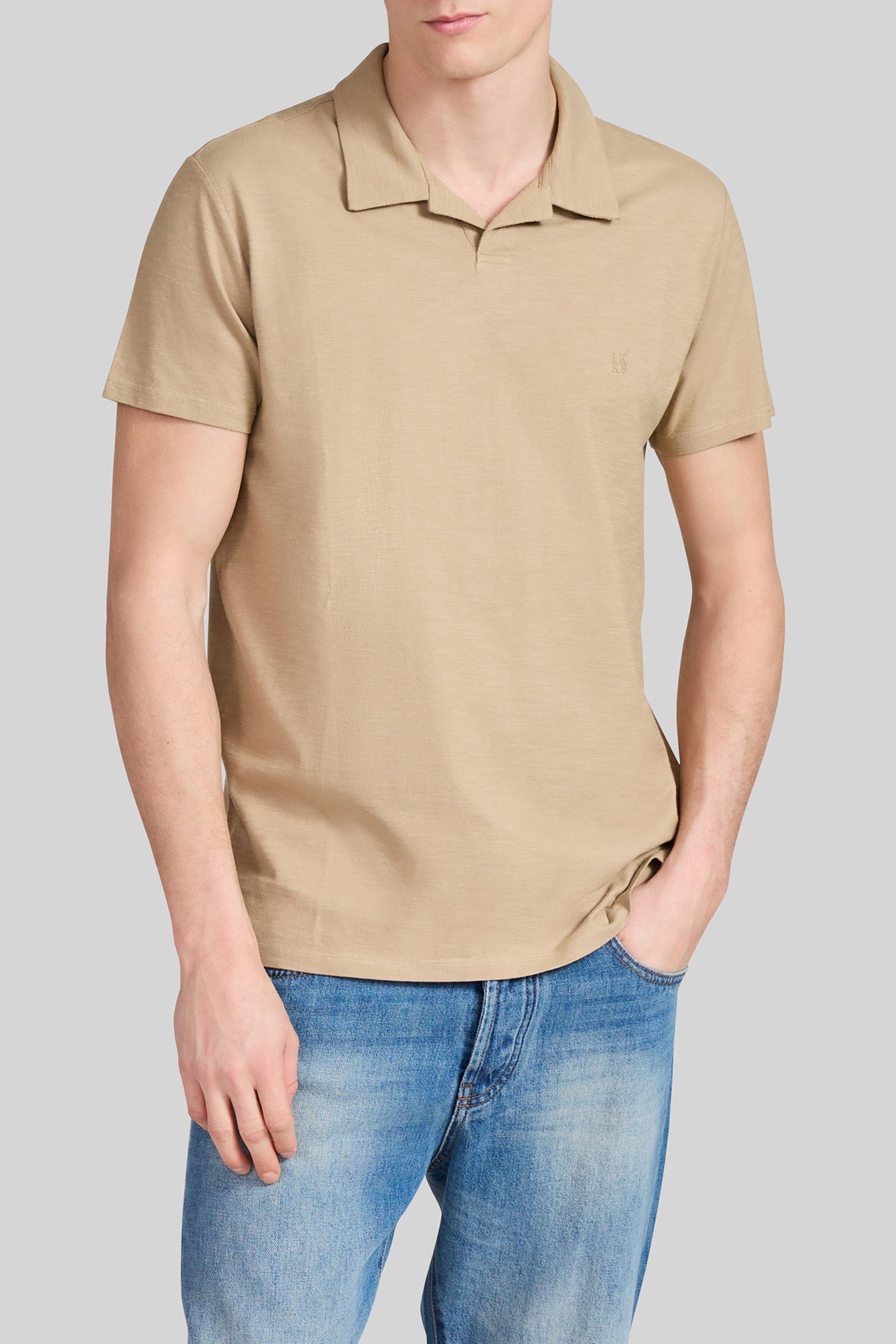 BEIGE ORGANIC SLUB COTTON T-SHIRT 1