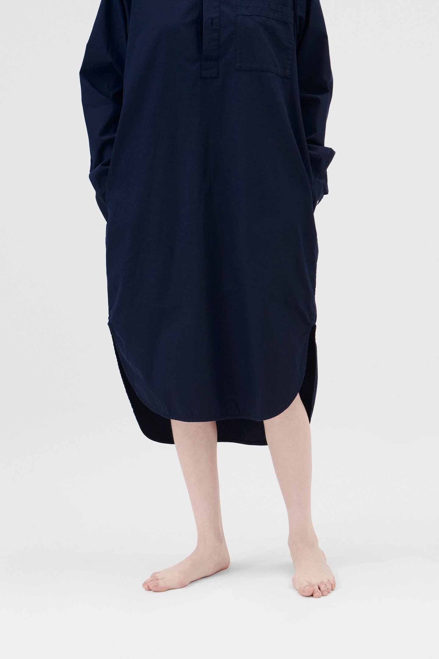 UNISEX POPLIN, NIGHT SHIRT TRUE NAVY 1