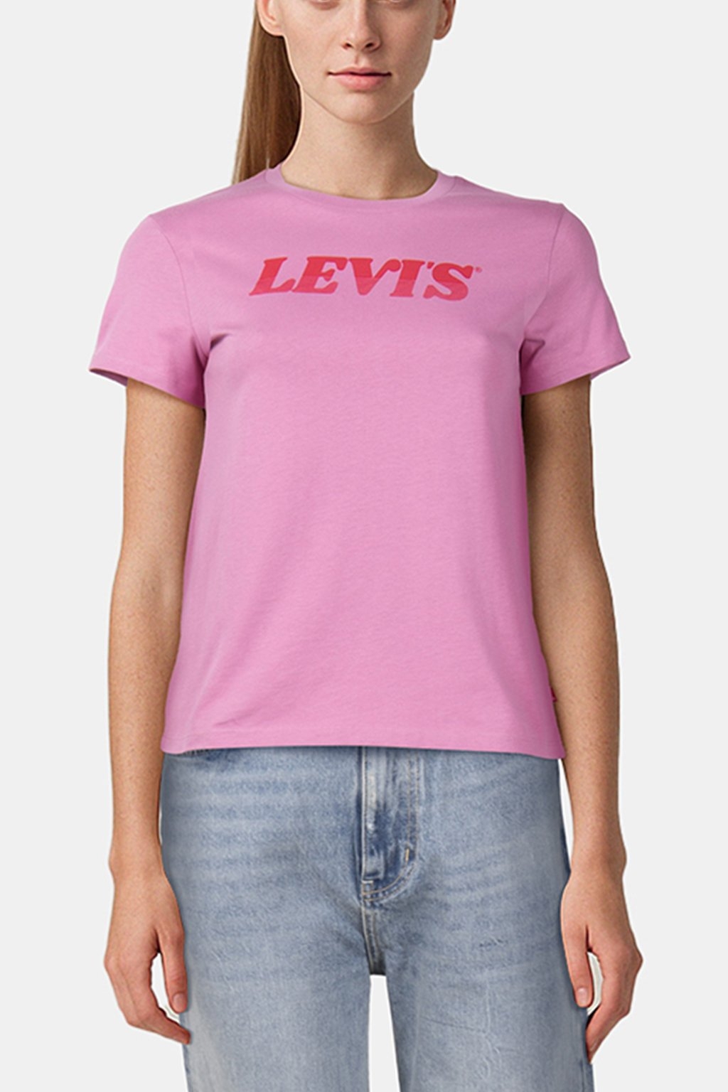 THE PERFECT TEE STRIPE LOGO MAUBE ORCHID 1