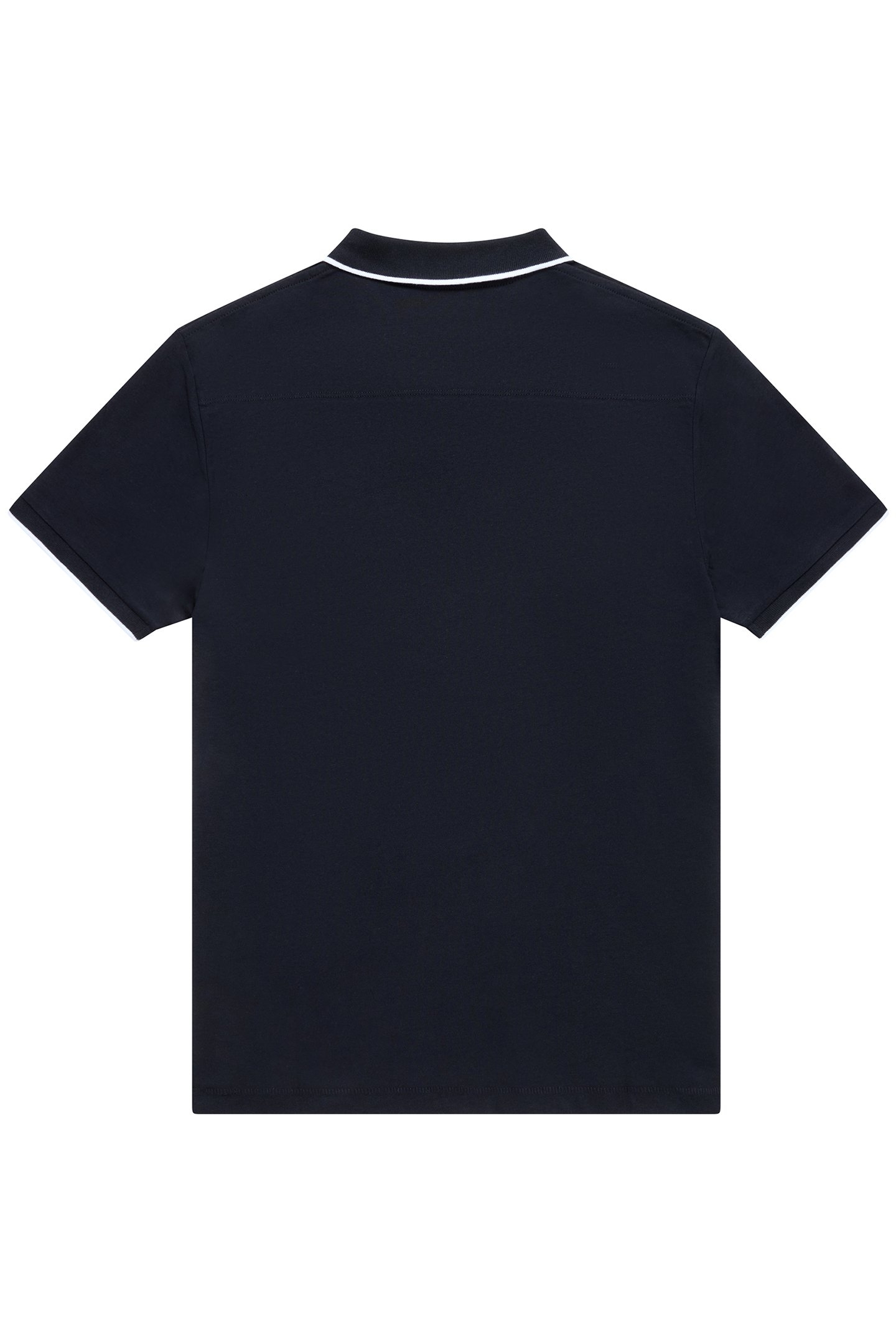 TROPHY TIPPED POLO BLACK/WHITE 2