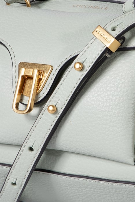 LEATHER CROSS BODY BAG IN MINT GREEN 5