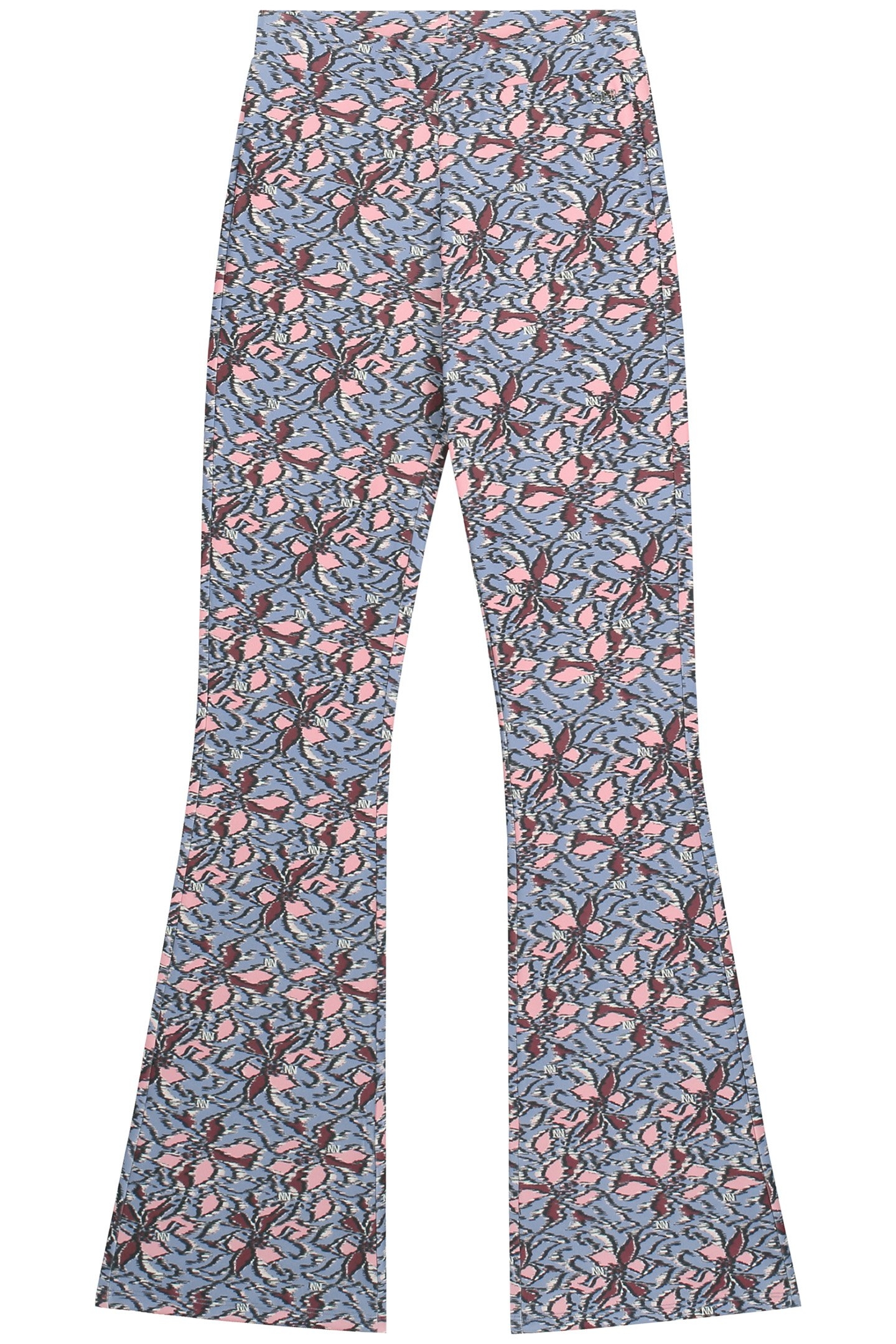 PRINTED FLARED PANTS LAVENDER BLUE/SOFT PINK 3