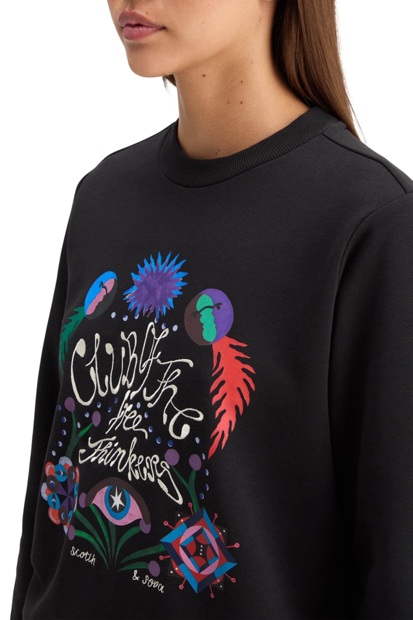 EMBROIDERED REGULAR FIT SWEATSHIRT EVENING BLACK 6