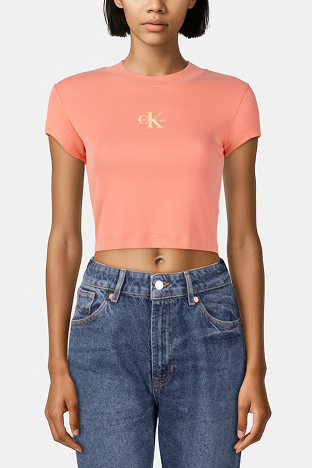 A-MONOGRAM BABY TEE SLIM FIT T-SHIRT POWDER ORANGE 1