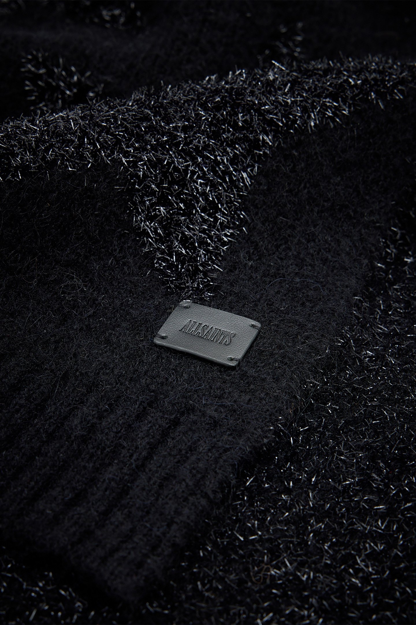 STAR TINSEL SCARF BLACK 4