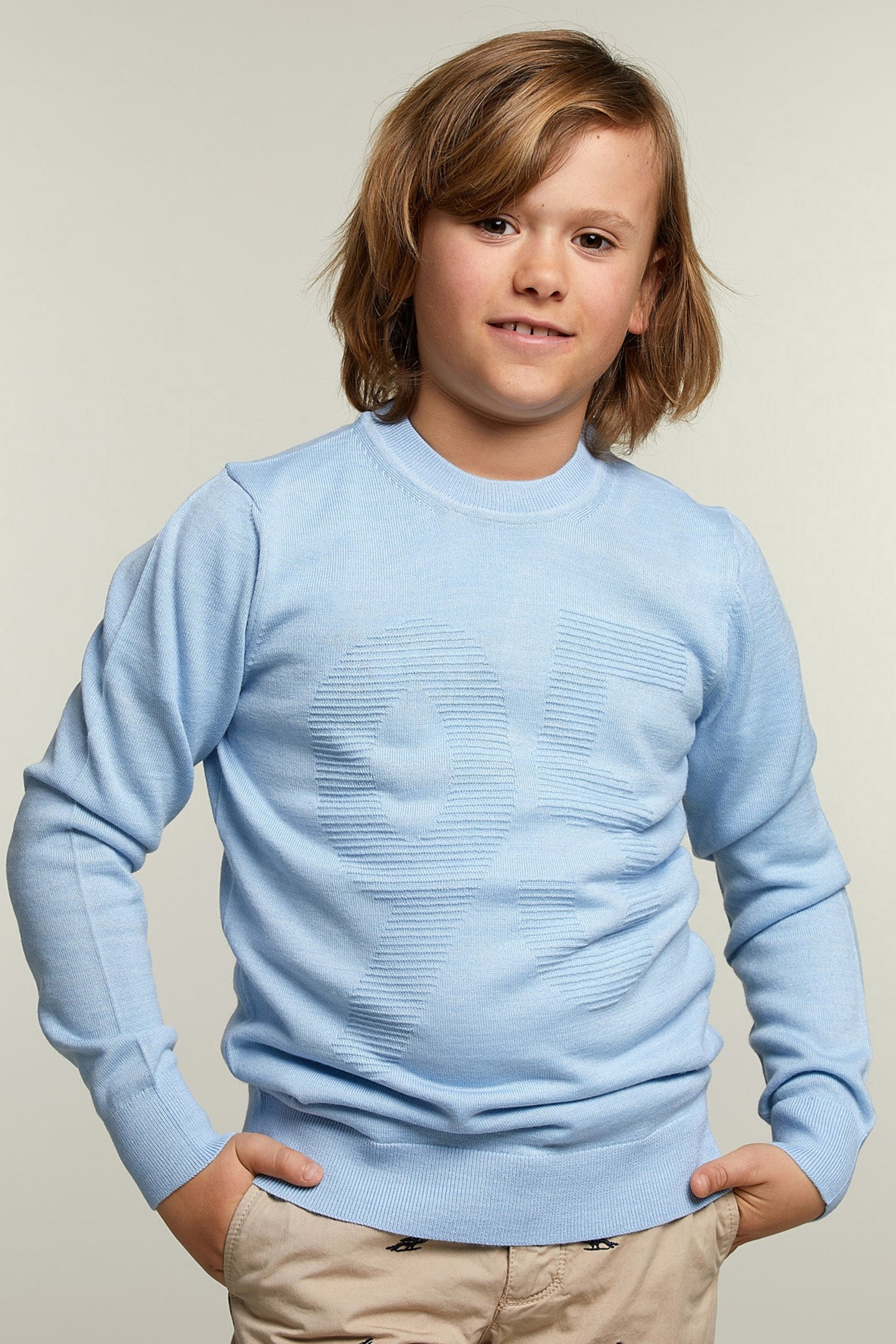 CUSTOM FIT CREW NECK PULLOVER DOLPHIN MIX 1