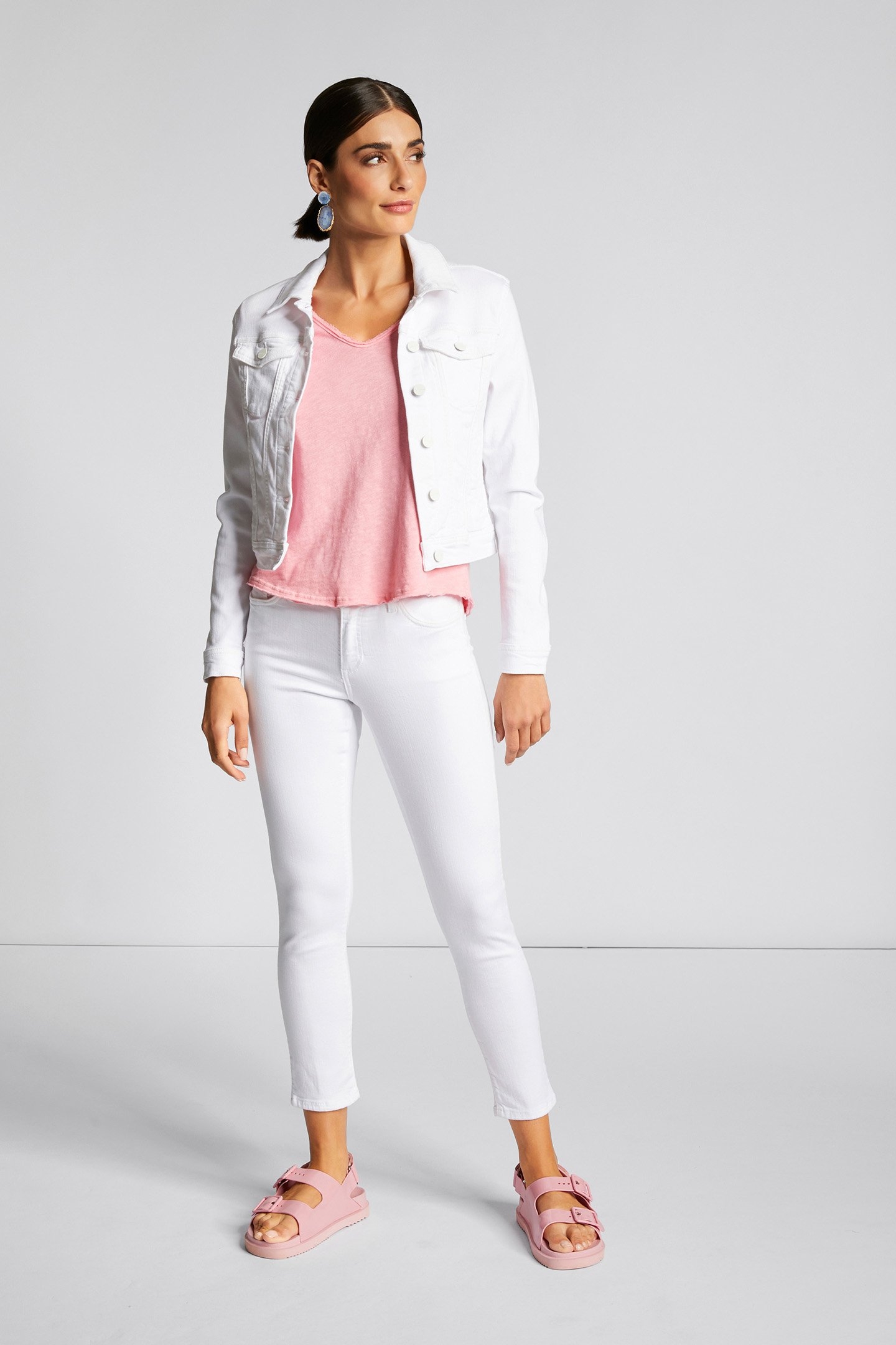 MIDI COLOURED DENIM WHITE 1