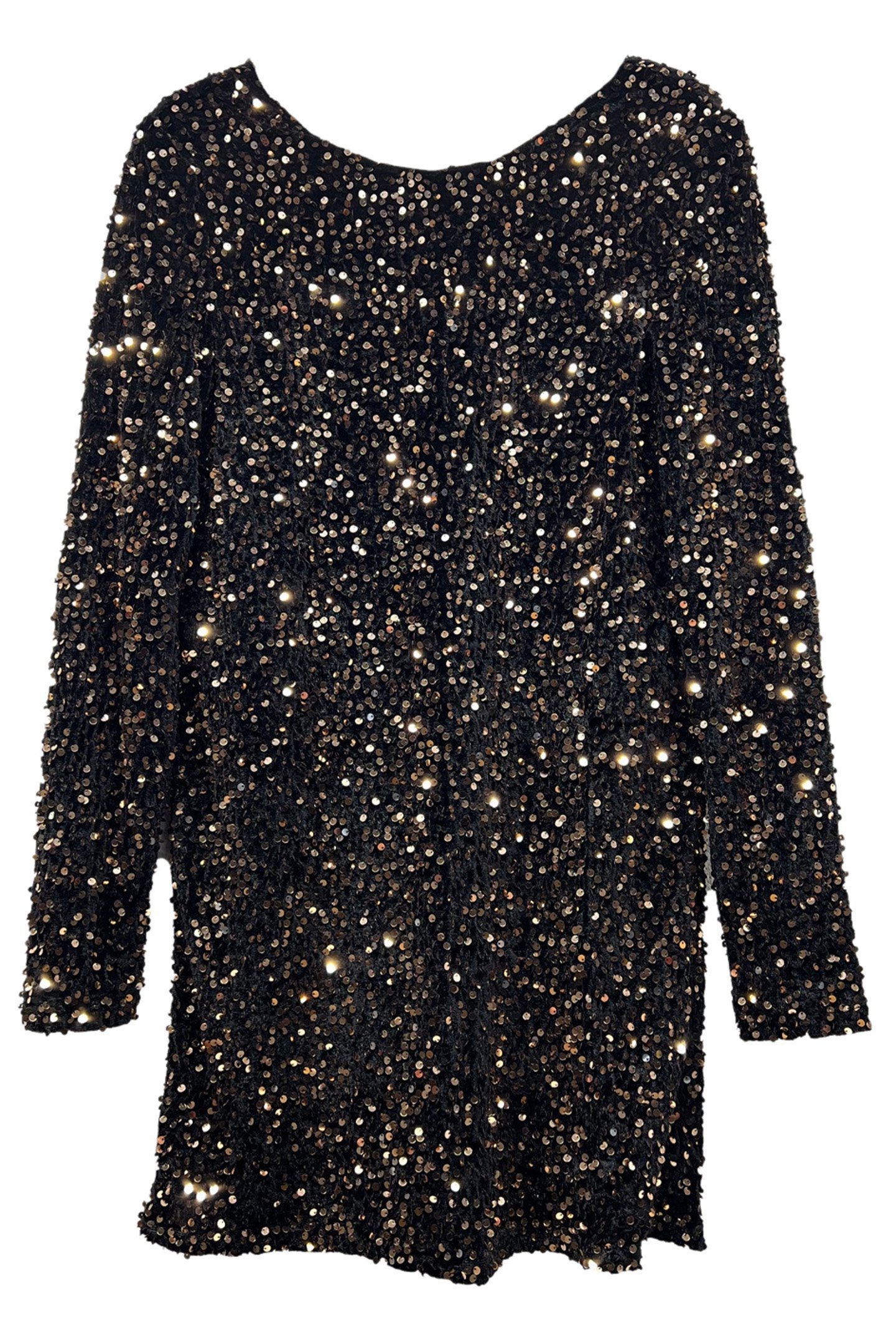 TINA SEQUINS STRAIGHT DRESS BLACK 3