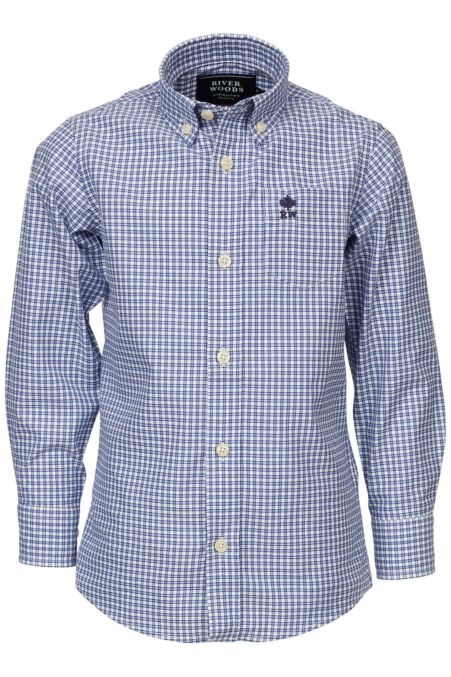 CUSTOM FIT WALLSTREET SHIRT IN BLUE 1