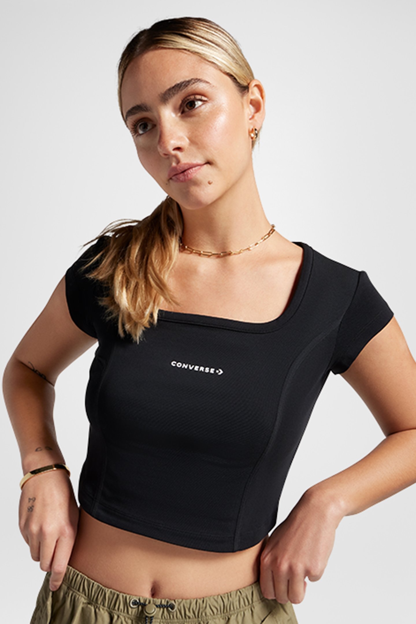 CORSET TOP CONVERSE BLACK 1