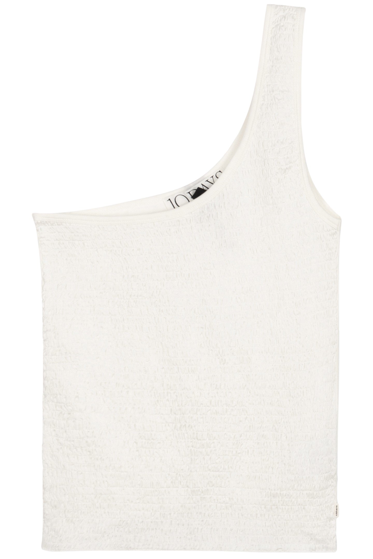 ONE SHOULDER SMOCK TOP ECRU 4