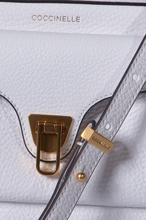 LEATHER CAMERA CROSS BODY BAG IN WHITE 5