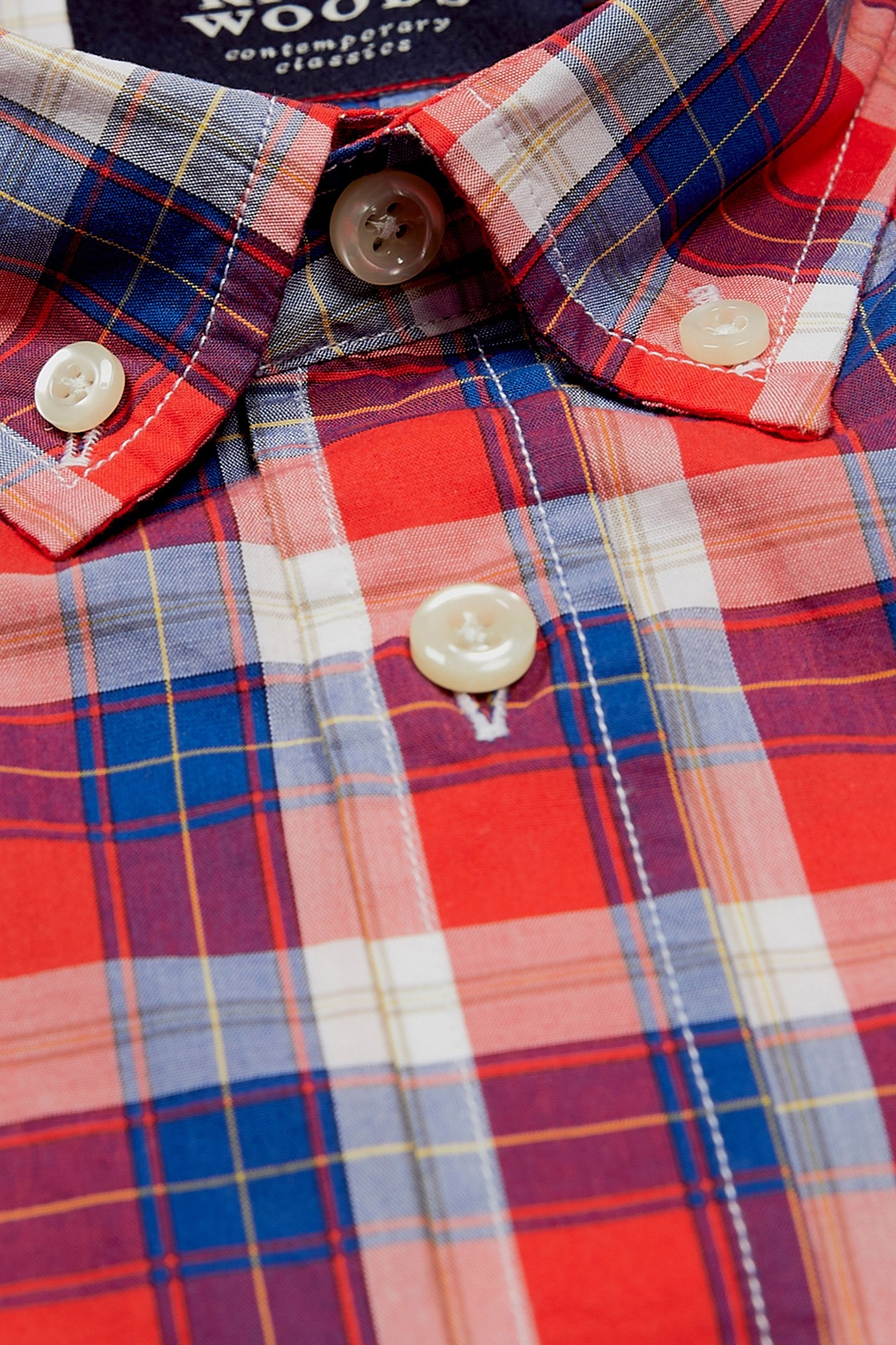 CUSTOM FIT CHECKED SHIRT MULTI 2