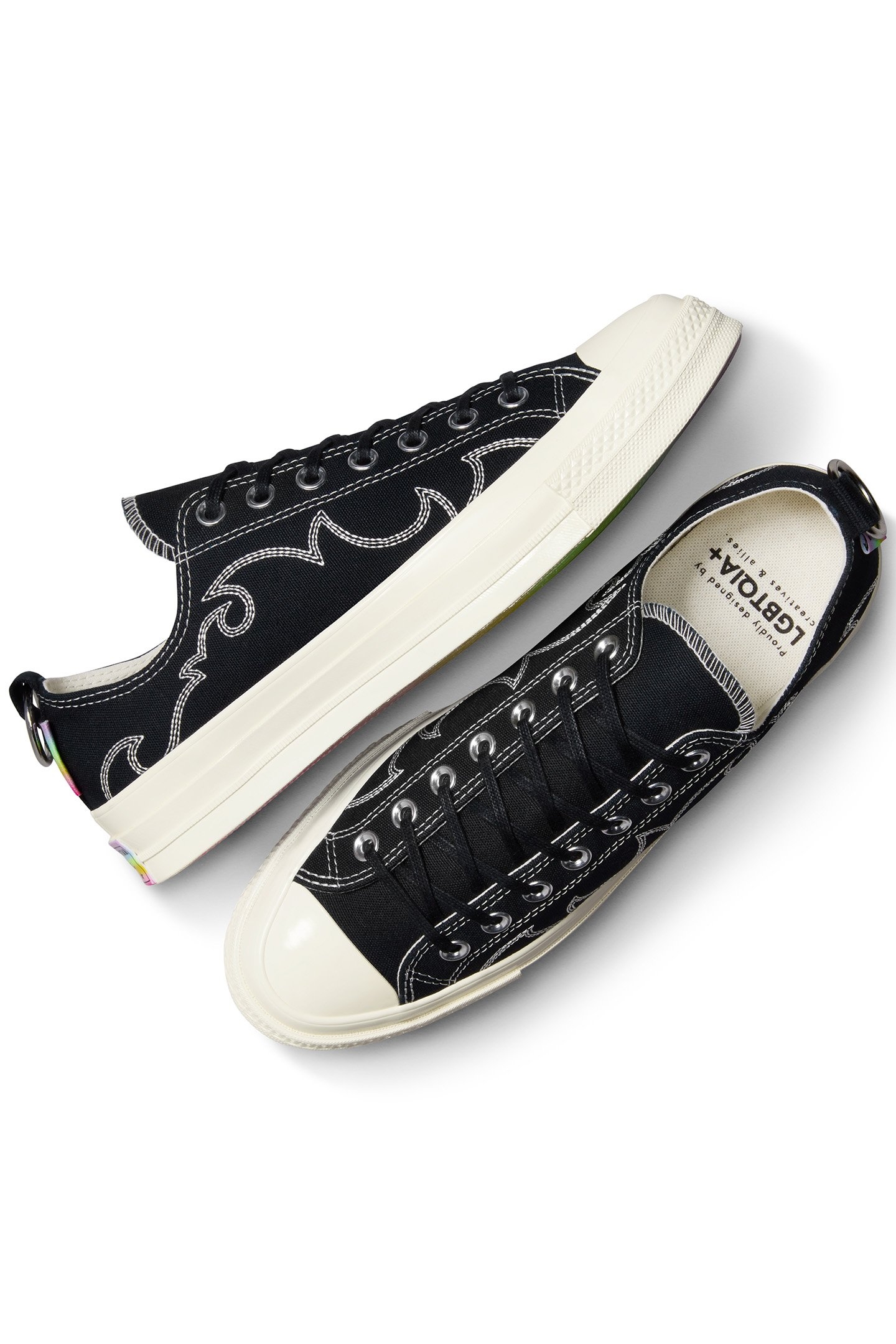 CHUCK 70 PRIDE BLACK/EGRET/CHAOS FUSCHIA 3