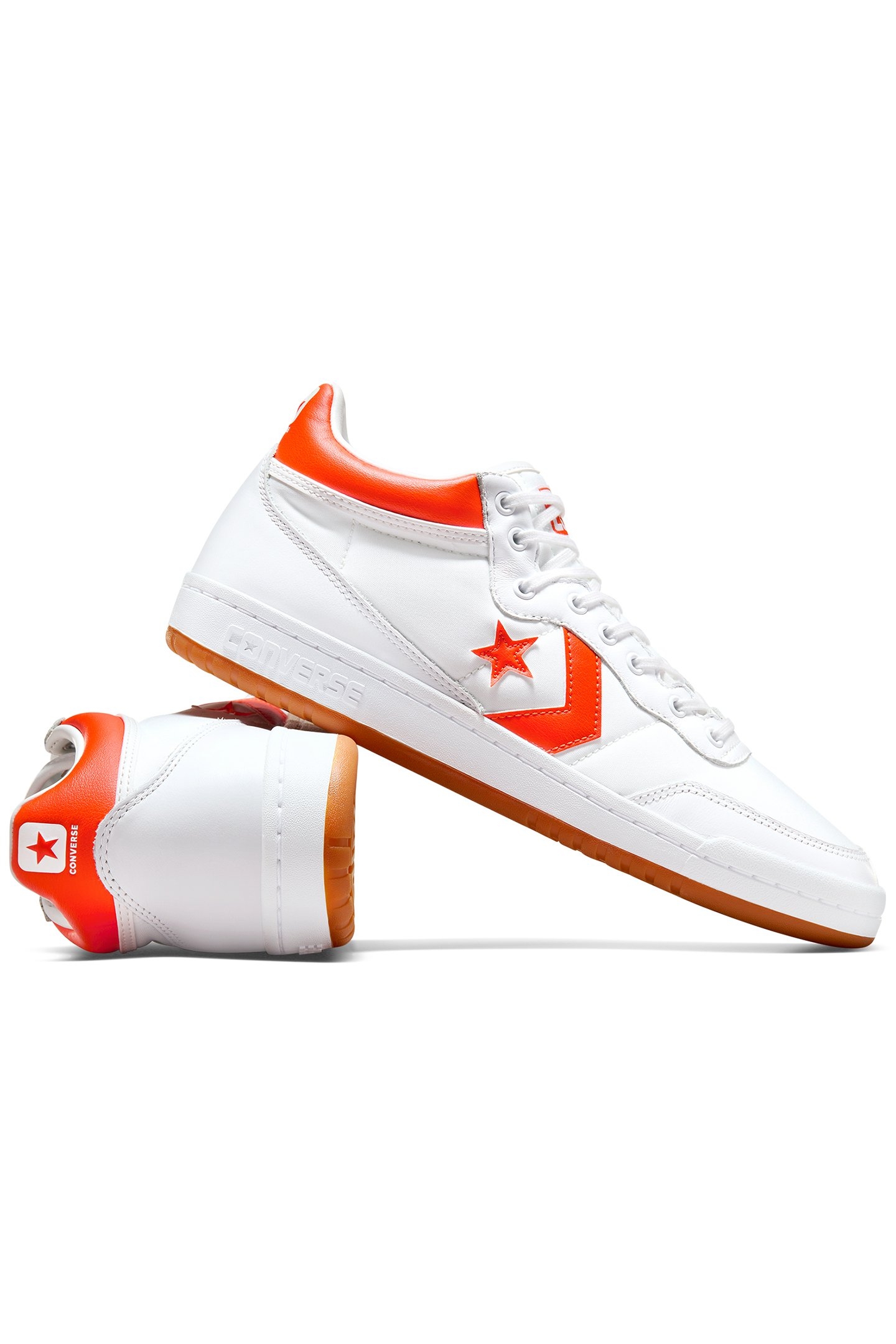 CONS FASTBREAK PRO LEATHER & NYLON WHITE/ORANGE/WHITE 5