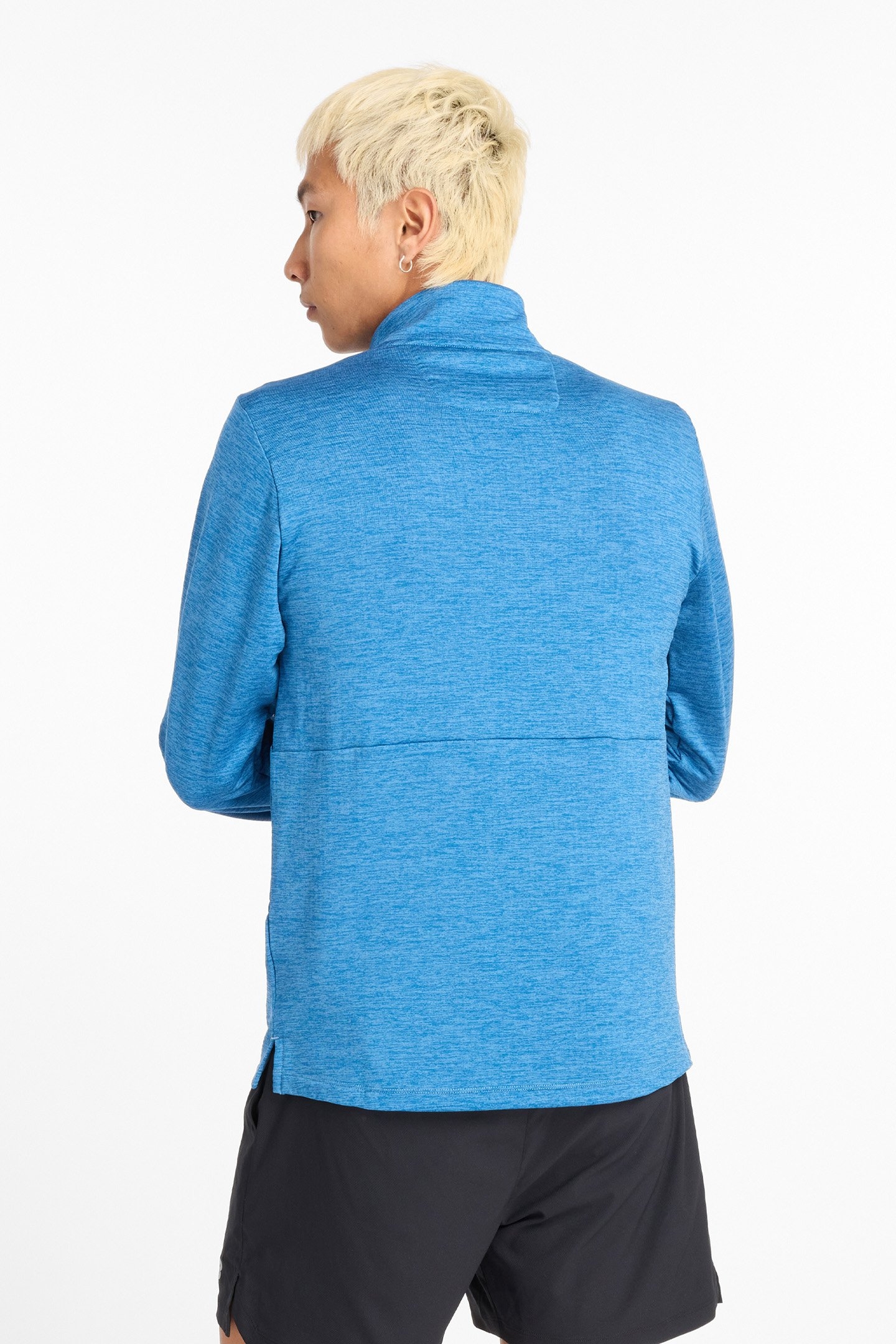 HEAT GRID HALF ZIP LONG SLEEVE TOP IN BLUE 2