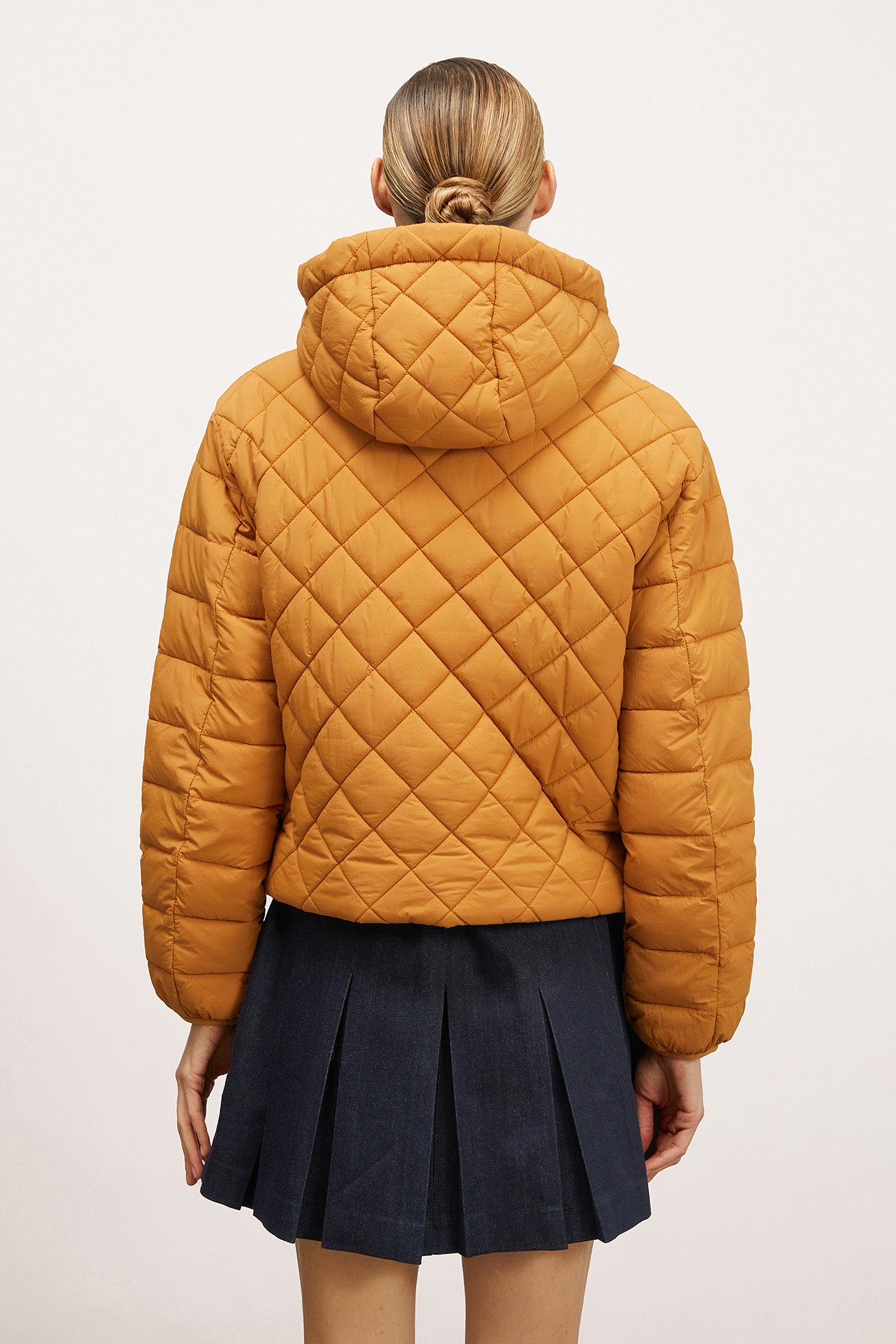 SHORT HOODED DOWN JACKET NATURAL 2