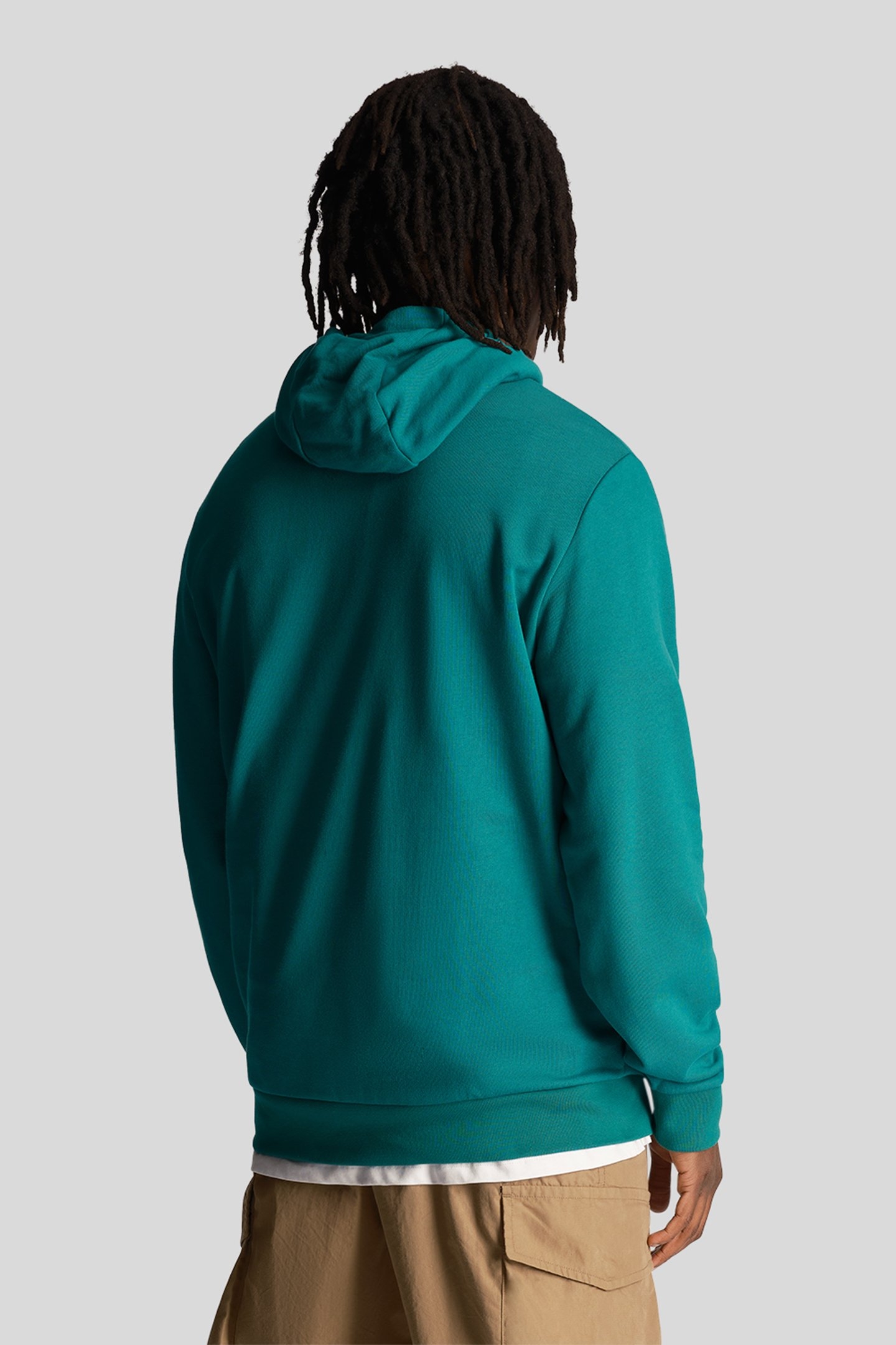 LOOPBACK EMBROIDERED HOODIE COURT GREEN 2