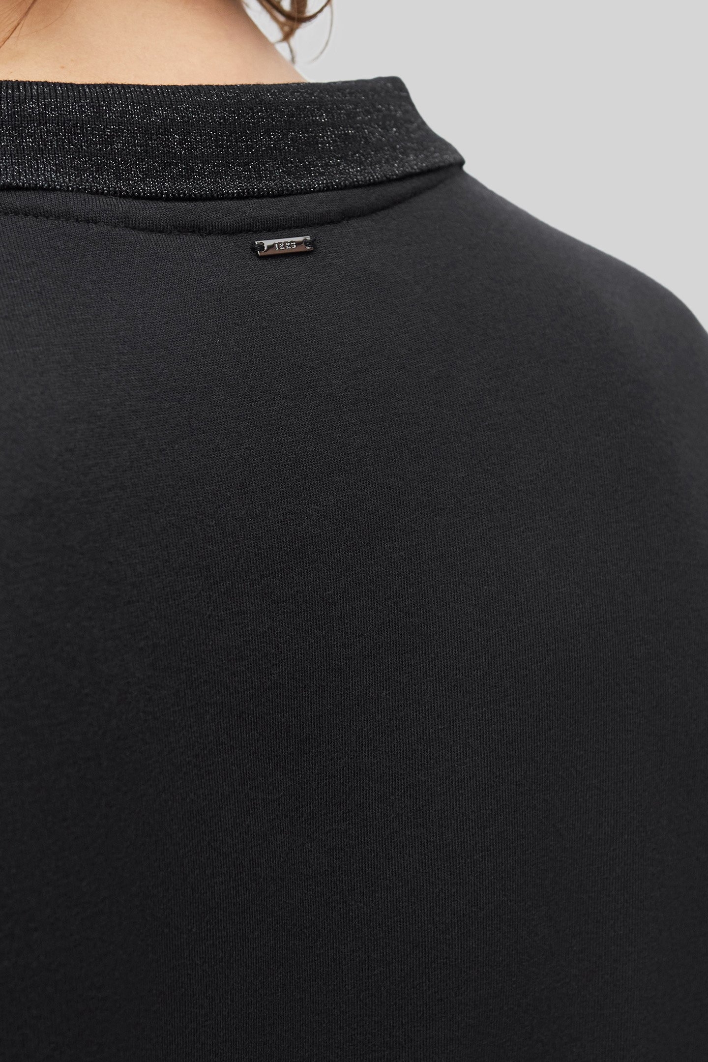 PURE EDITION–BLACK MODAL POLO SHIRT, STRIPED COLLAR 7