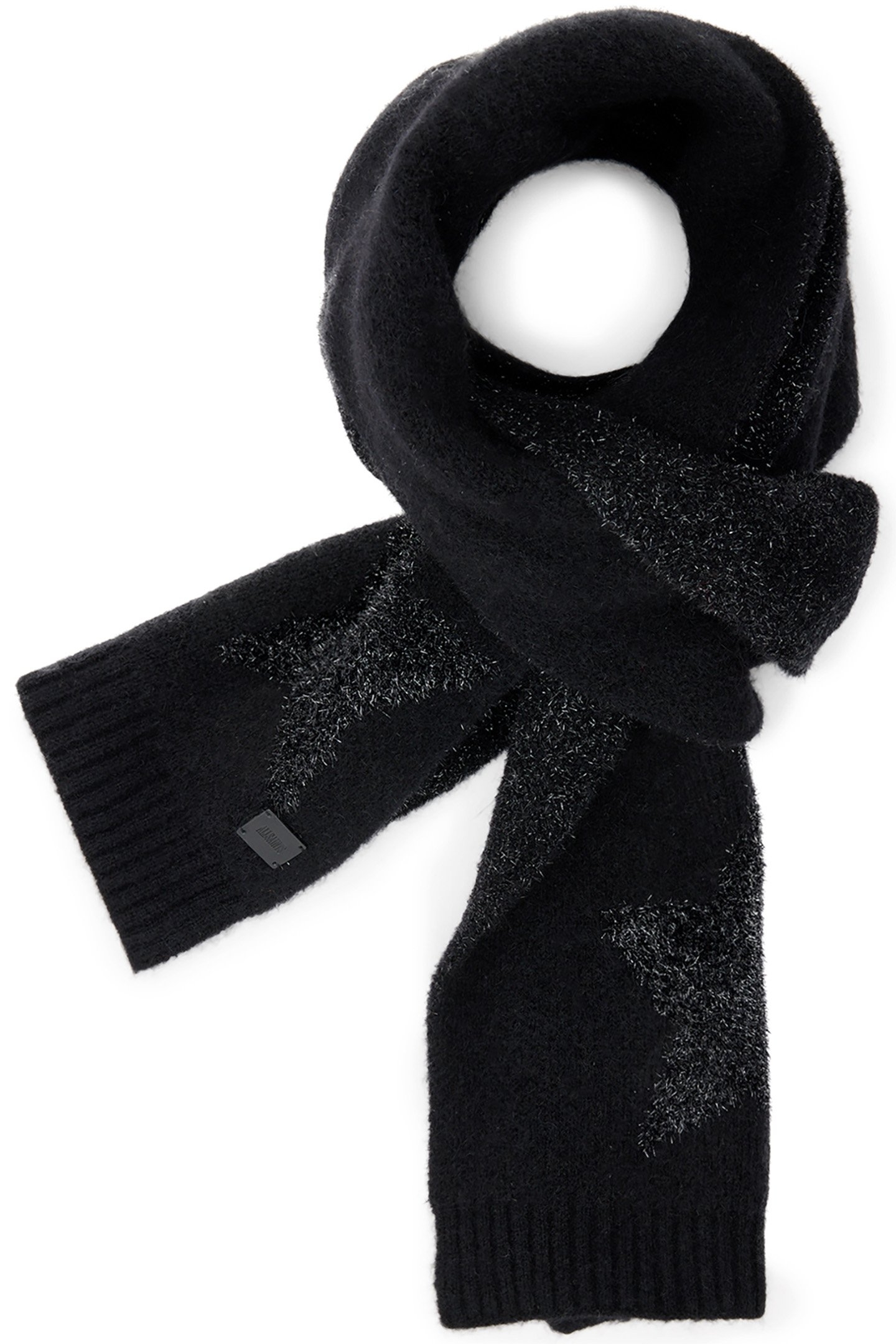 STAR TINSEL SCARF BLACK 2
