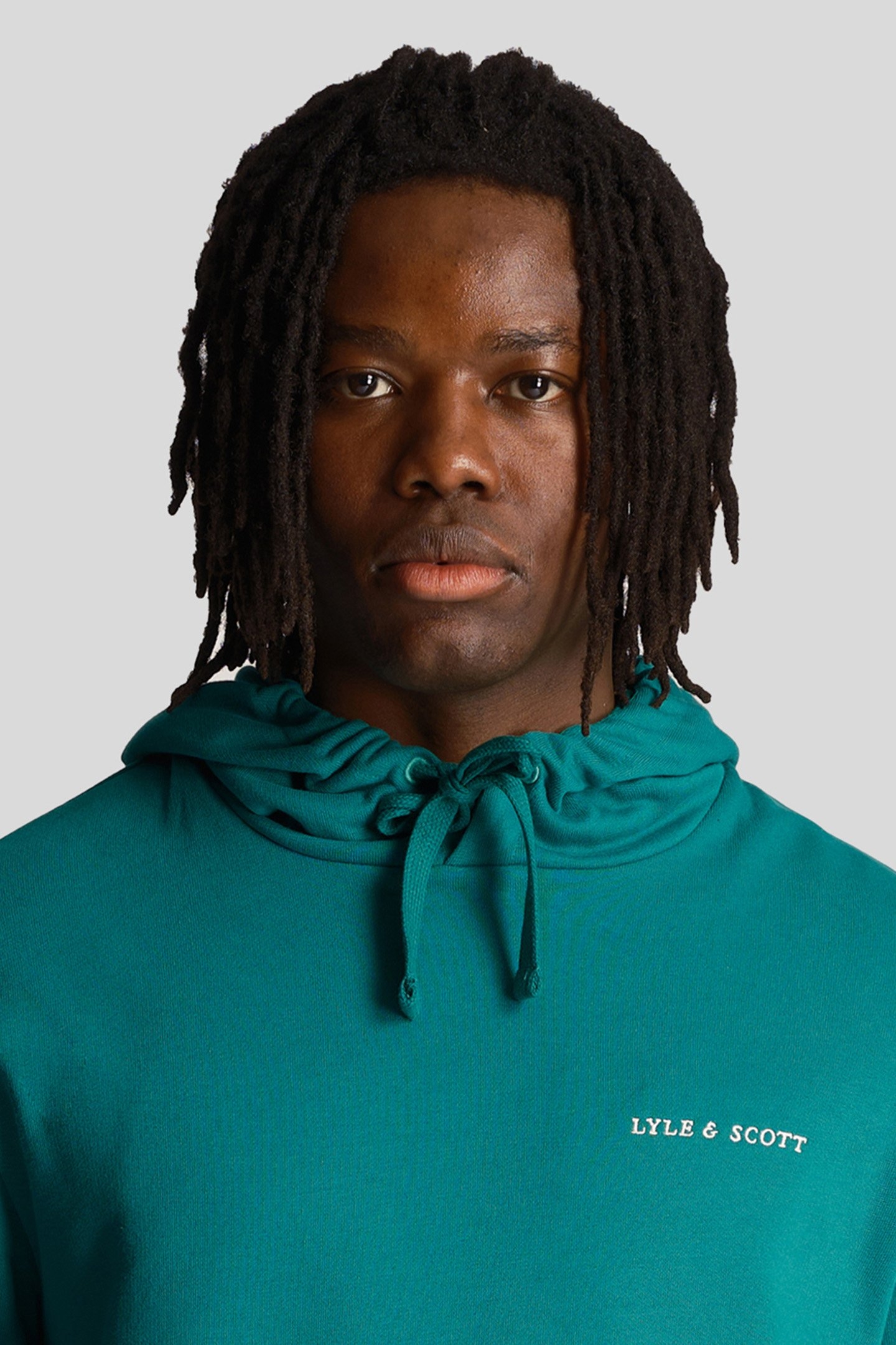 LOOPBACK EMBROIDERED HOODIE COURT GREEN 5