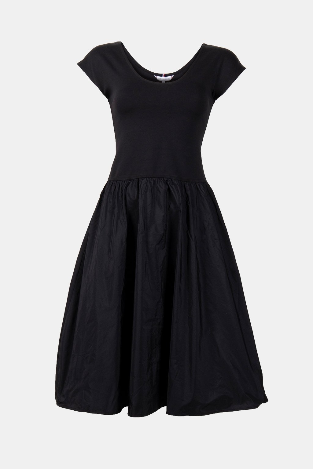 FLARED OPEN-NK SS DRESS BLACK 3