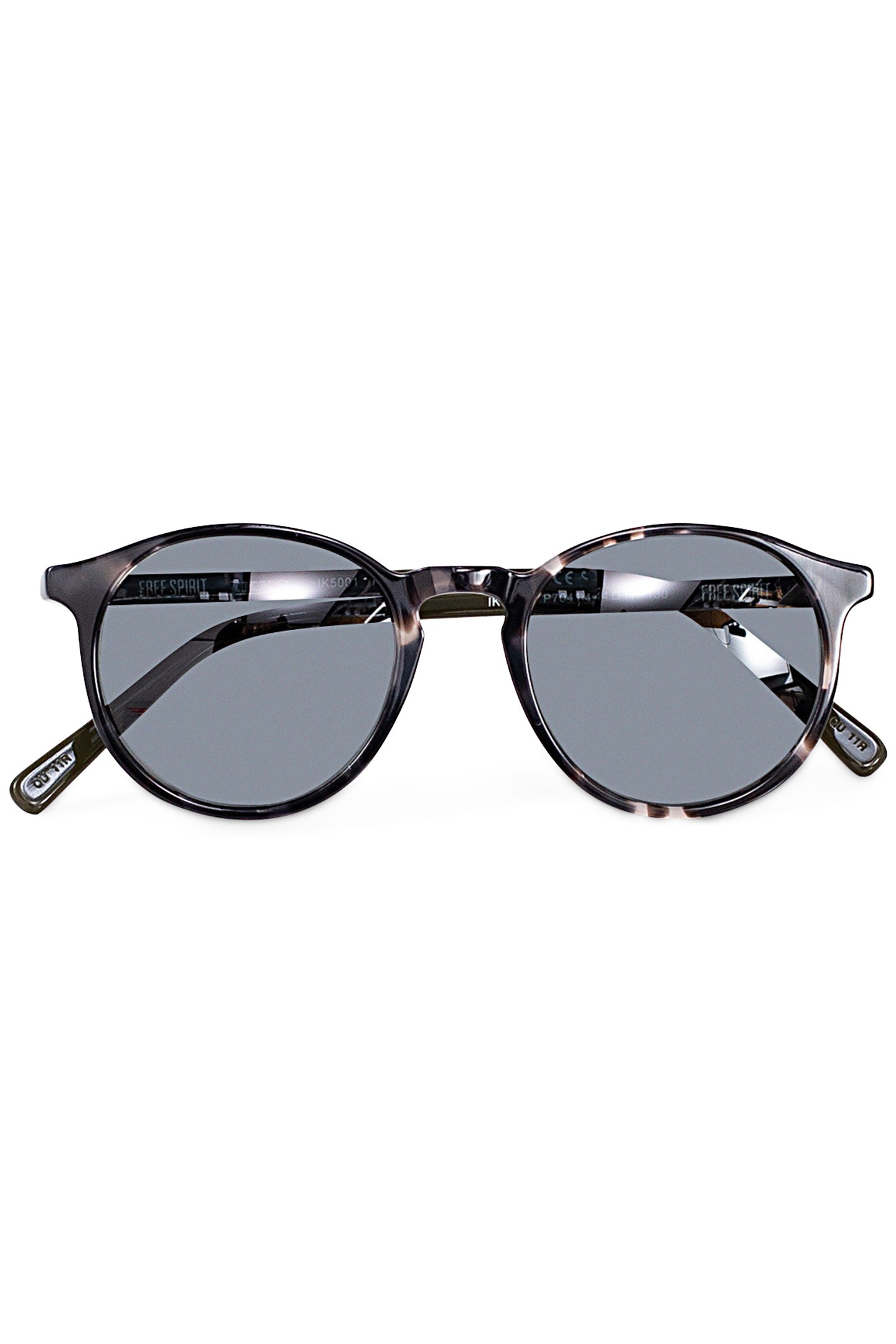 BLACK TORTOISESHELL SUNGLASSES WITH KHAKI TEMPLES, MIXED 4