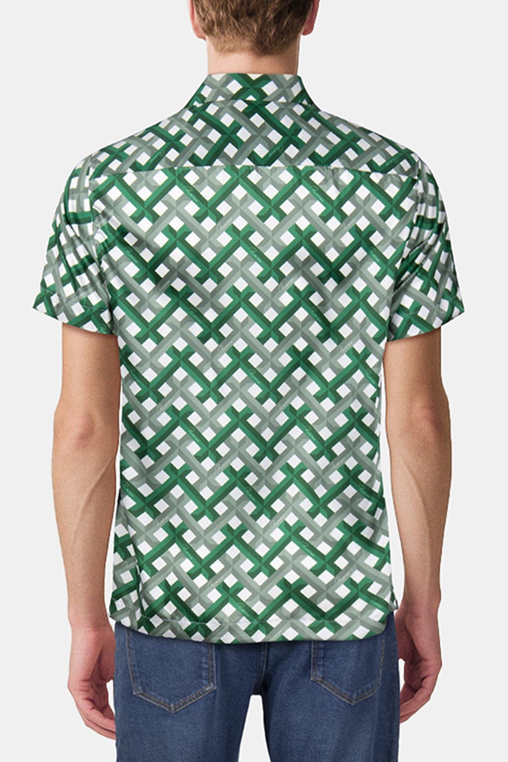 PRINTED CUBAN COLLAR SHIRT GREEN 2