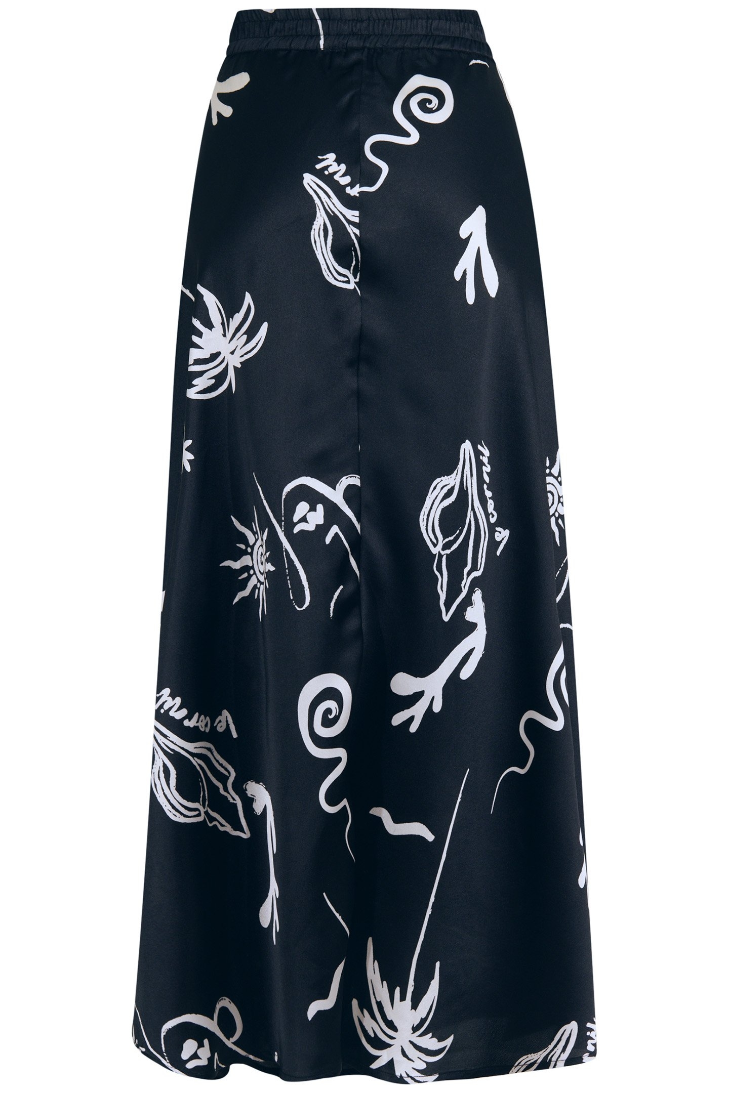 LA-SBSATIN SKIRT BLACK/WHITE 4