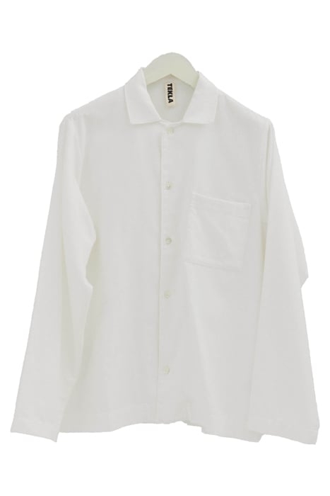 UNISEX FLANNEL, PYJAMAS SHIRT CREAM WHITE 1