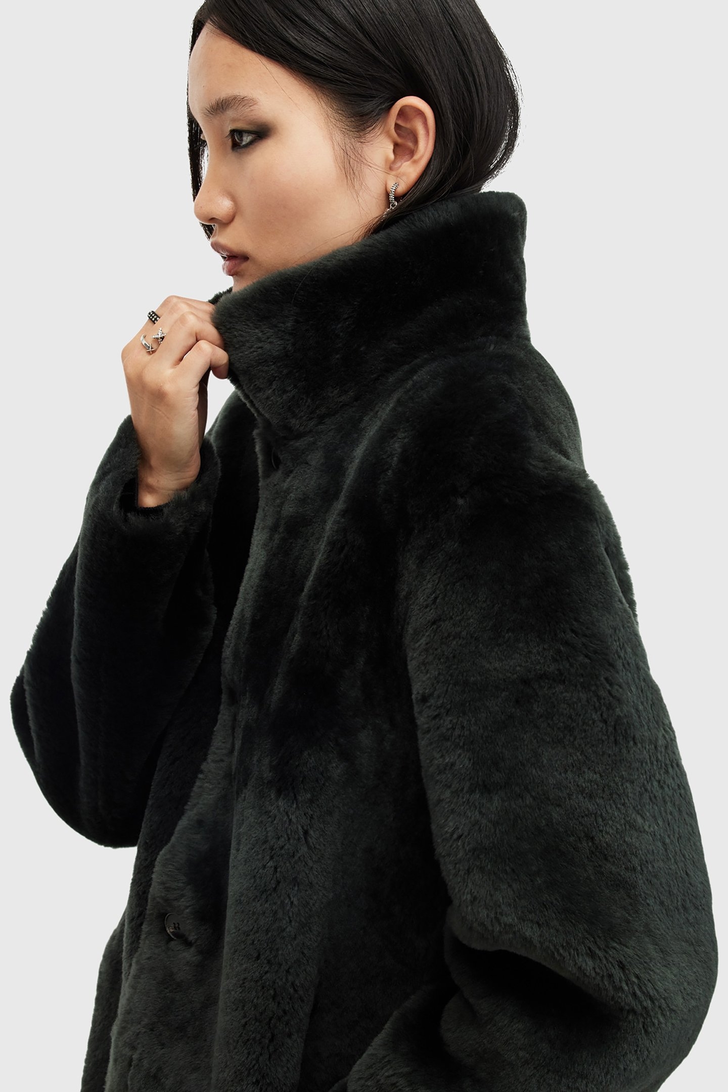 SERRA SHEARLING COAT SYCAMORE GREEN 7