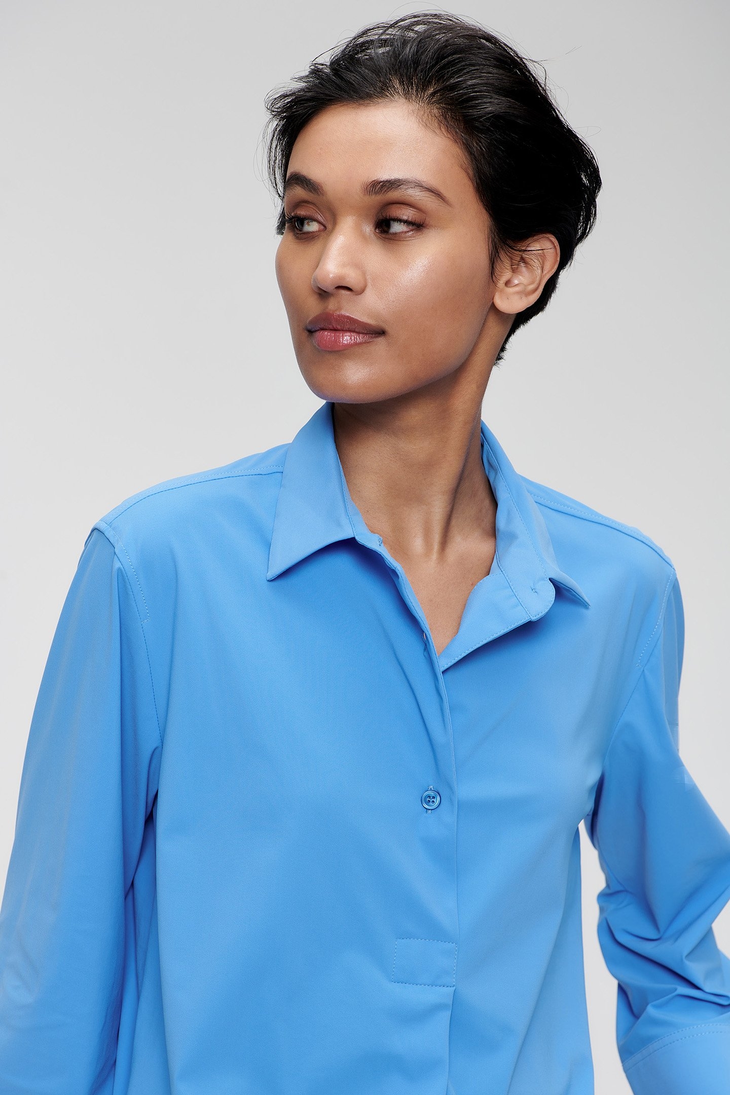 BOXY POLO TOP SKY BLUE 4