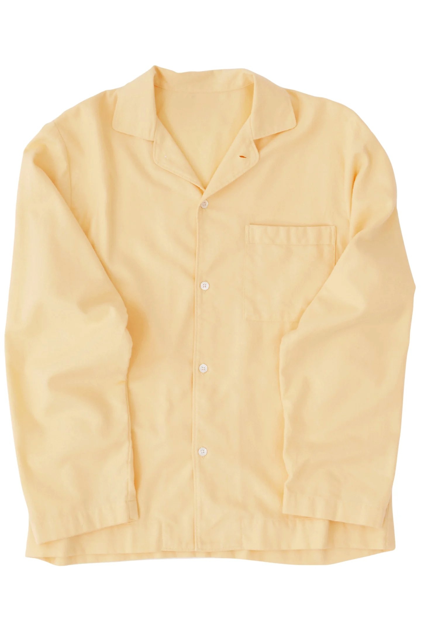 UNISEX FLANNEL, PYJAMAS SHIRT GENTLE YELLOW 3
