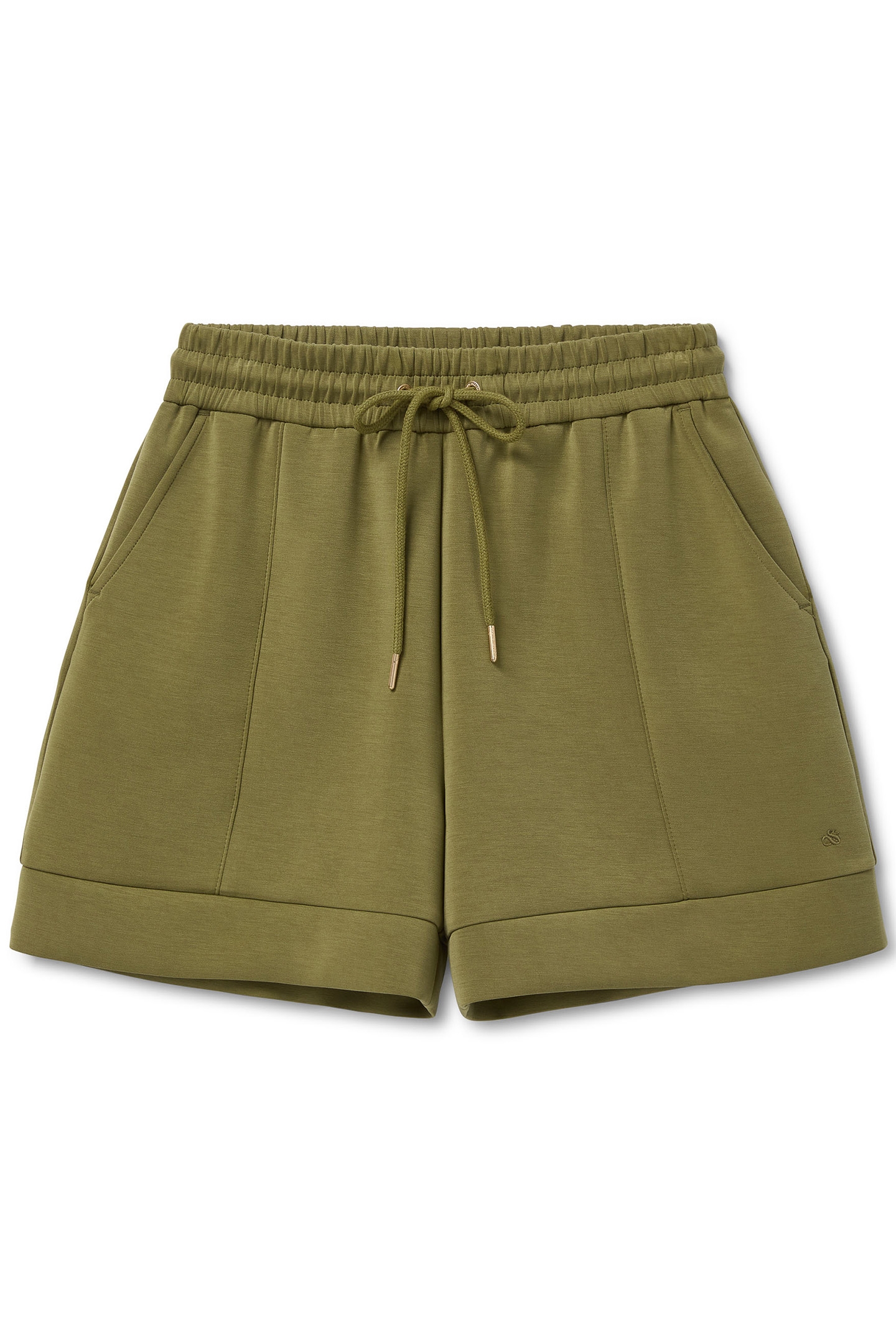 SEAMED DRAWSTRING SHORTS MARTINI OLIVE 3